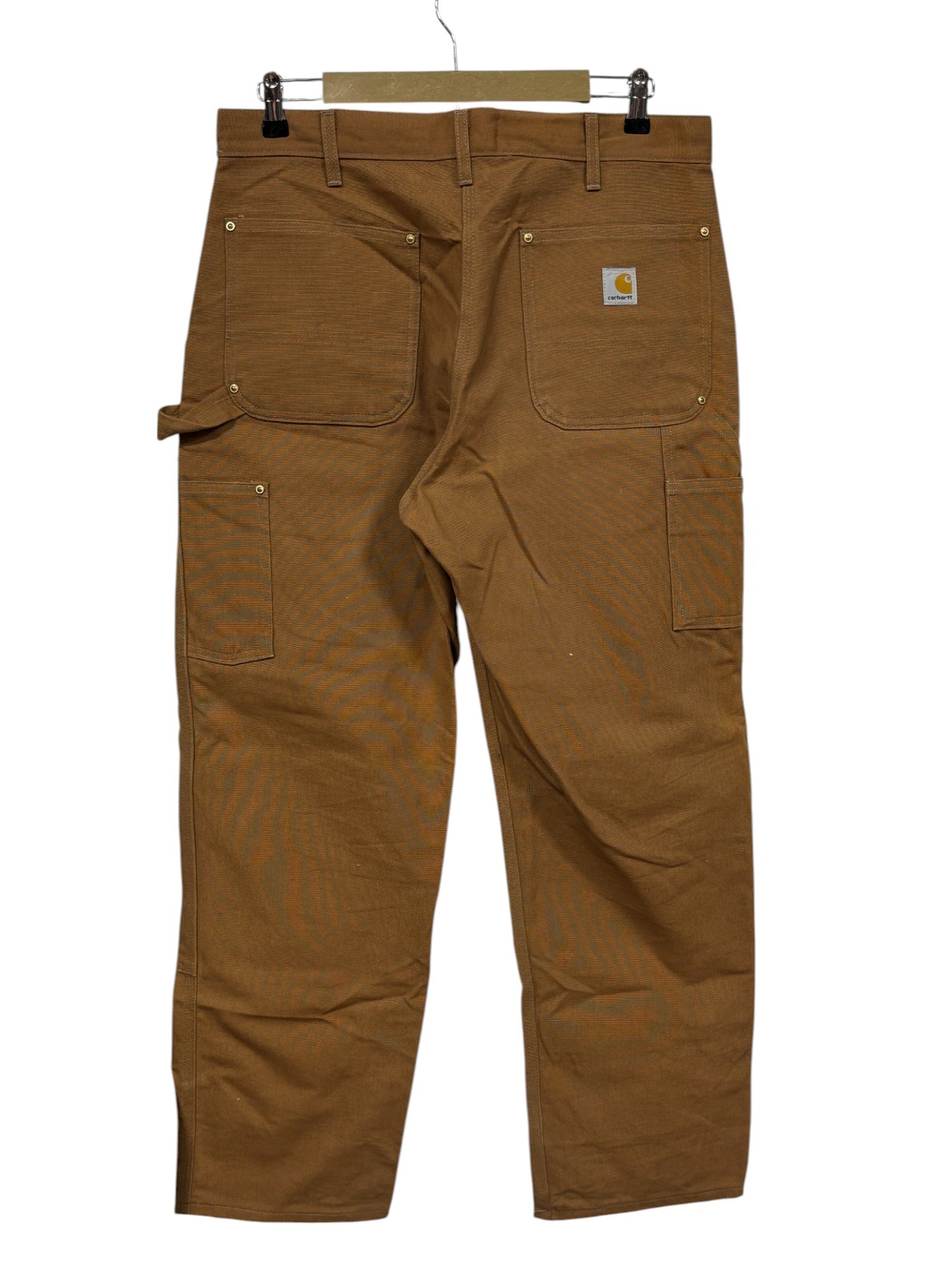 Vintage Carhartt Made in USA Brown Double Knee Carpenter Pants Size 34x31