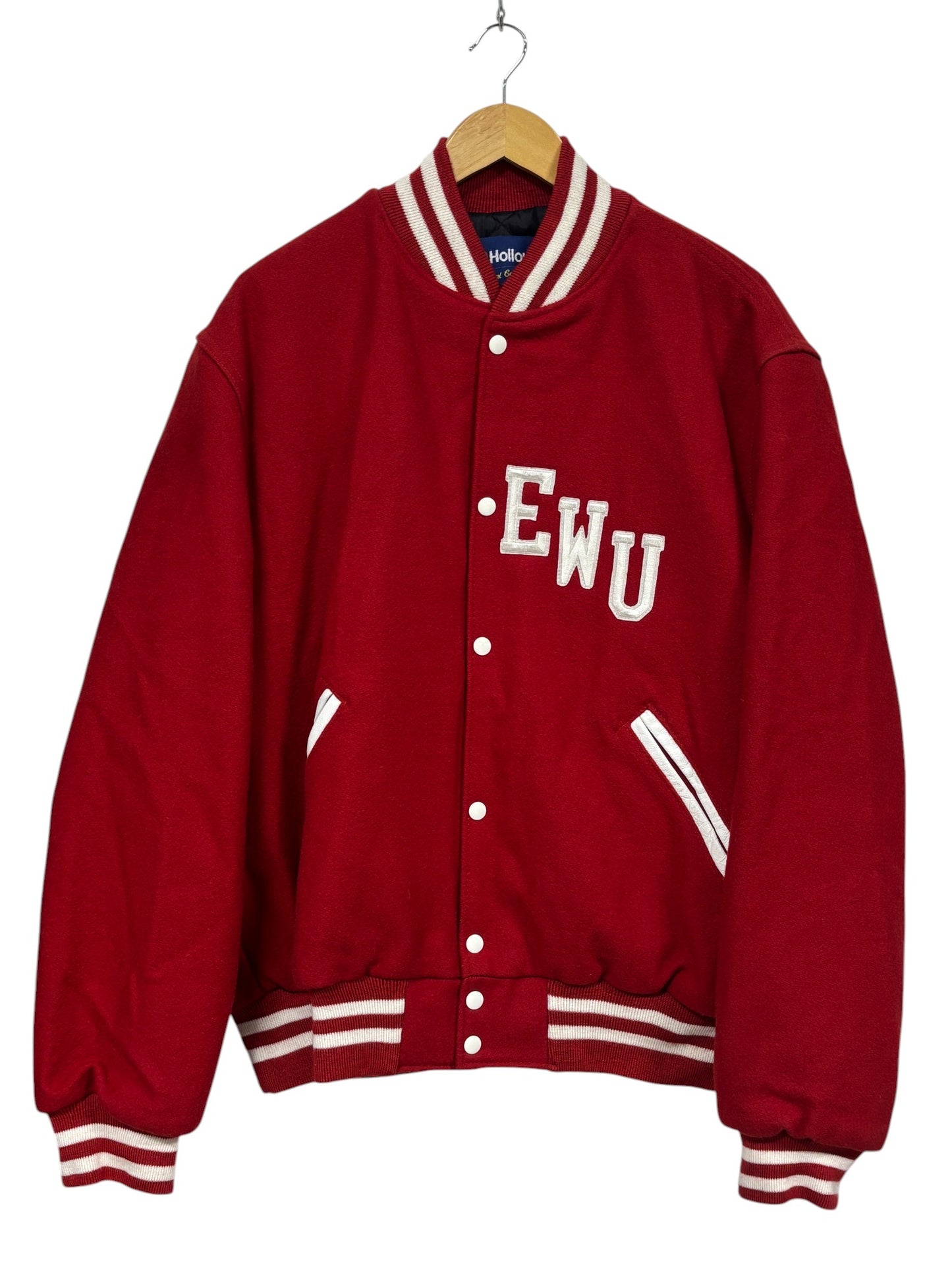 Vintage Holloway Red Letterman Jacket EWU Eastern Washington Size XL
