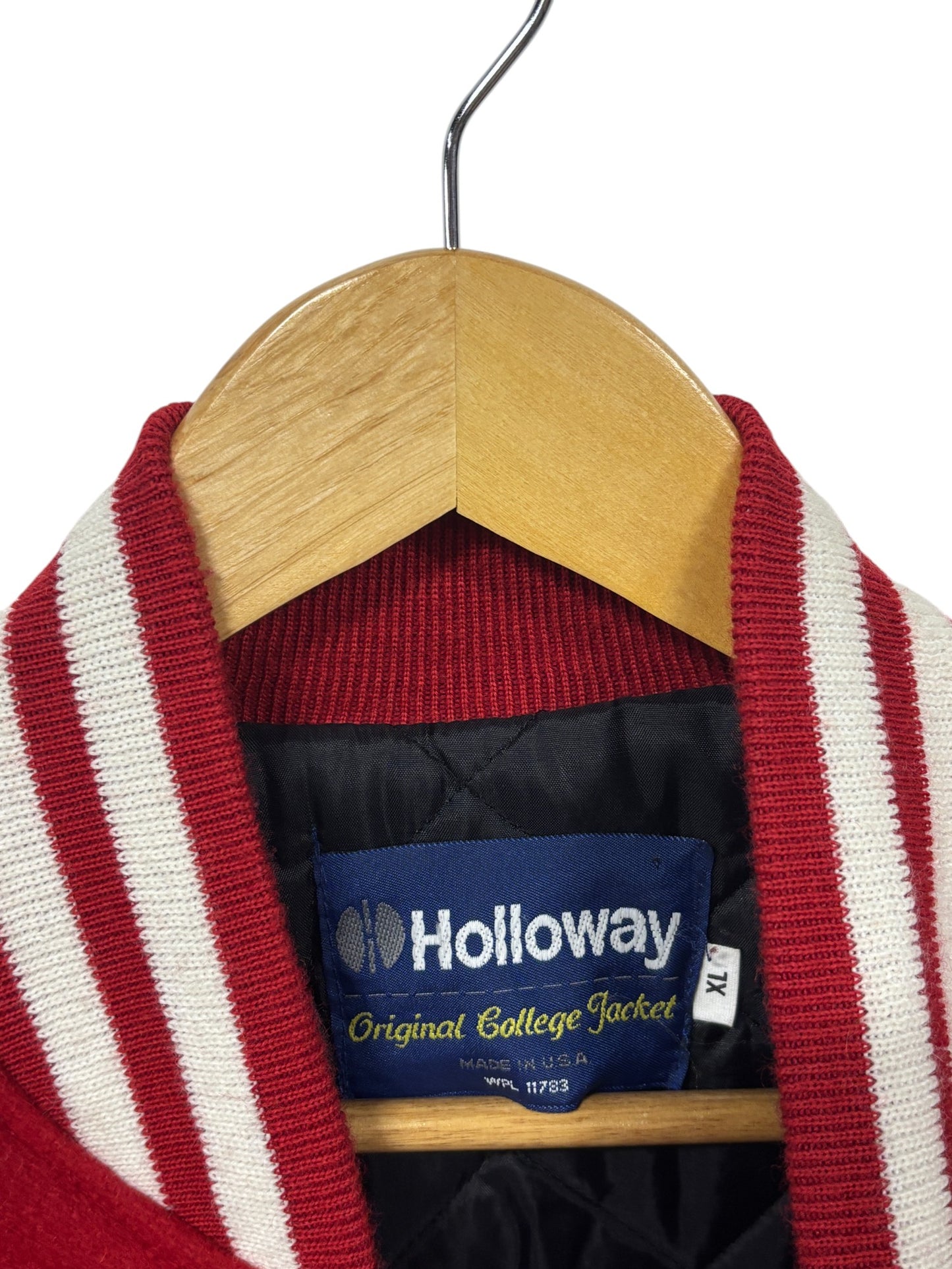 Vintage Holloway Red Letterman Jacket EWU Eastern Washington Size XL