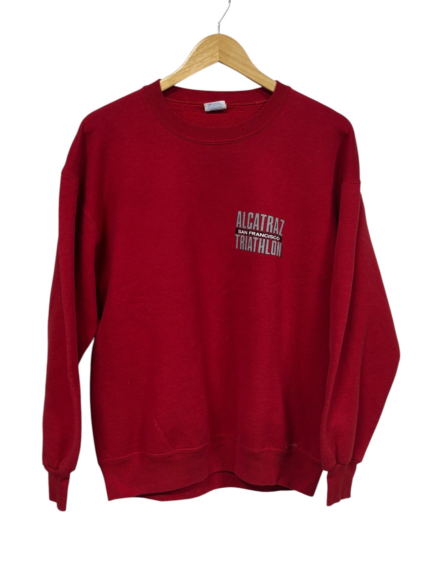 Vintage 90's Alcatraz Triathlon Race Crewneck Sweater Size Large