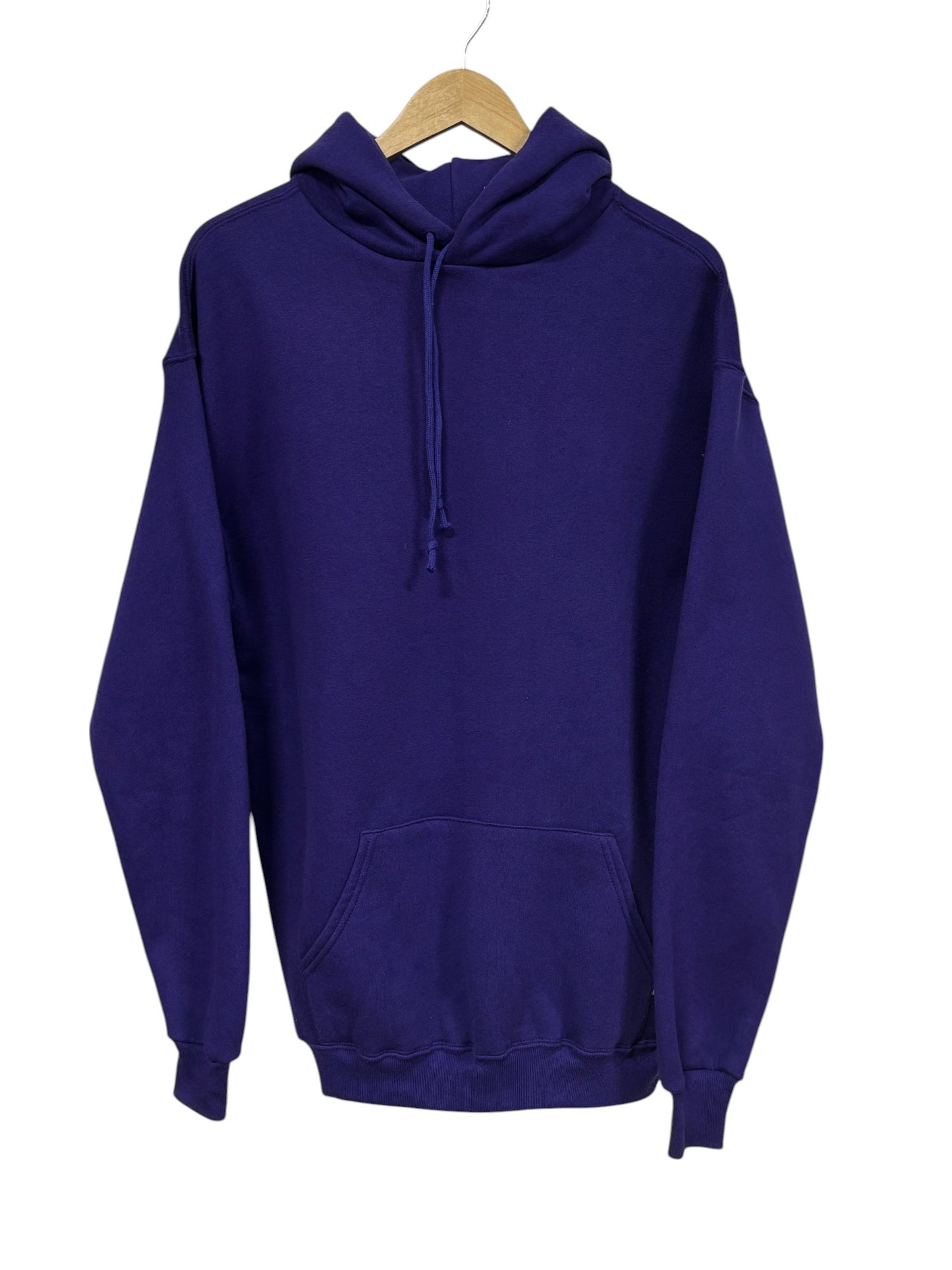 Vintage 90's Russell Athletic Purple Blank Pullover Hoodie Boxy Size XL