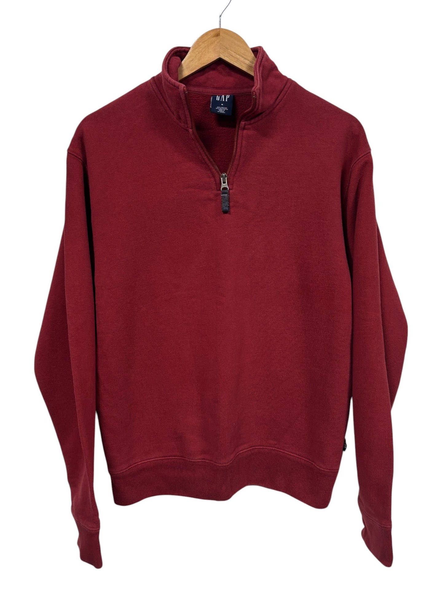 Vintage GAP Red Quarter Zip Sweater Size Small