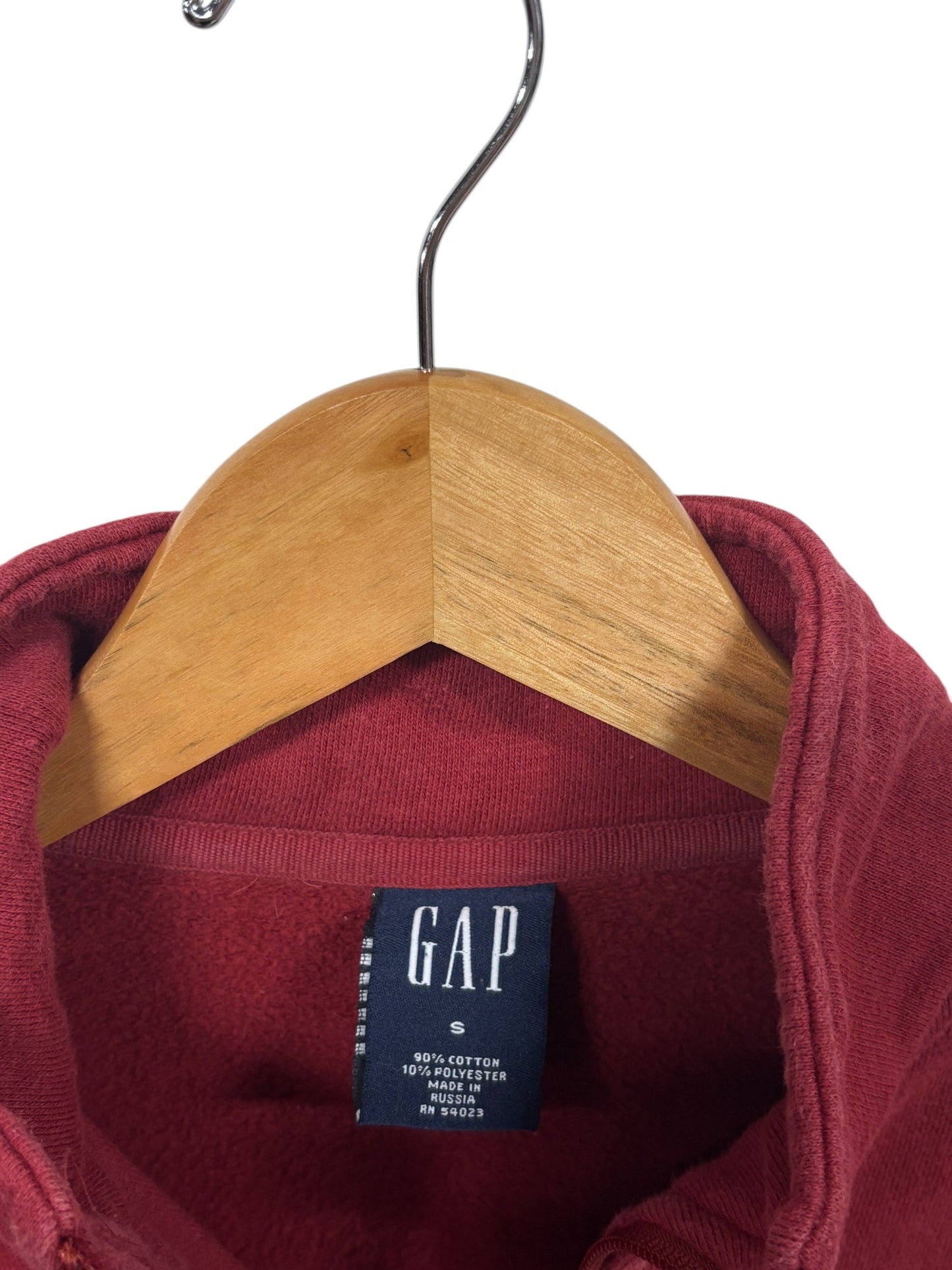 Vintage GAP Red Quarter Zip Sweater Size Small