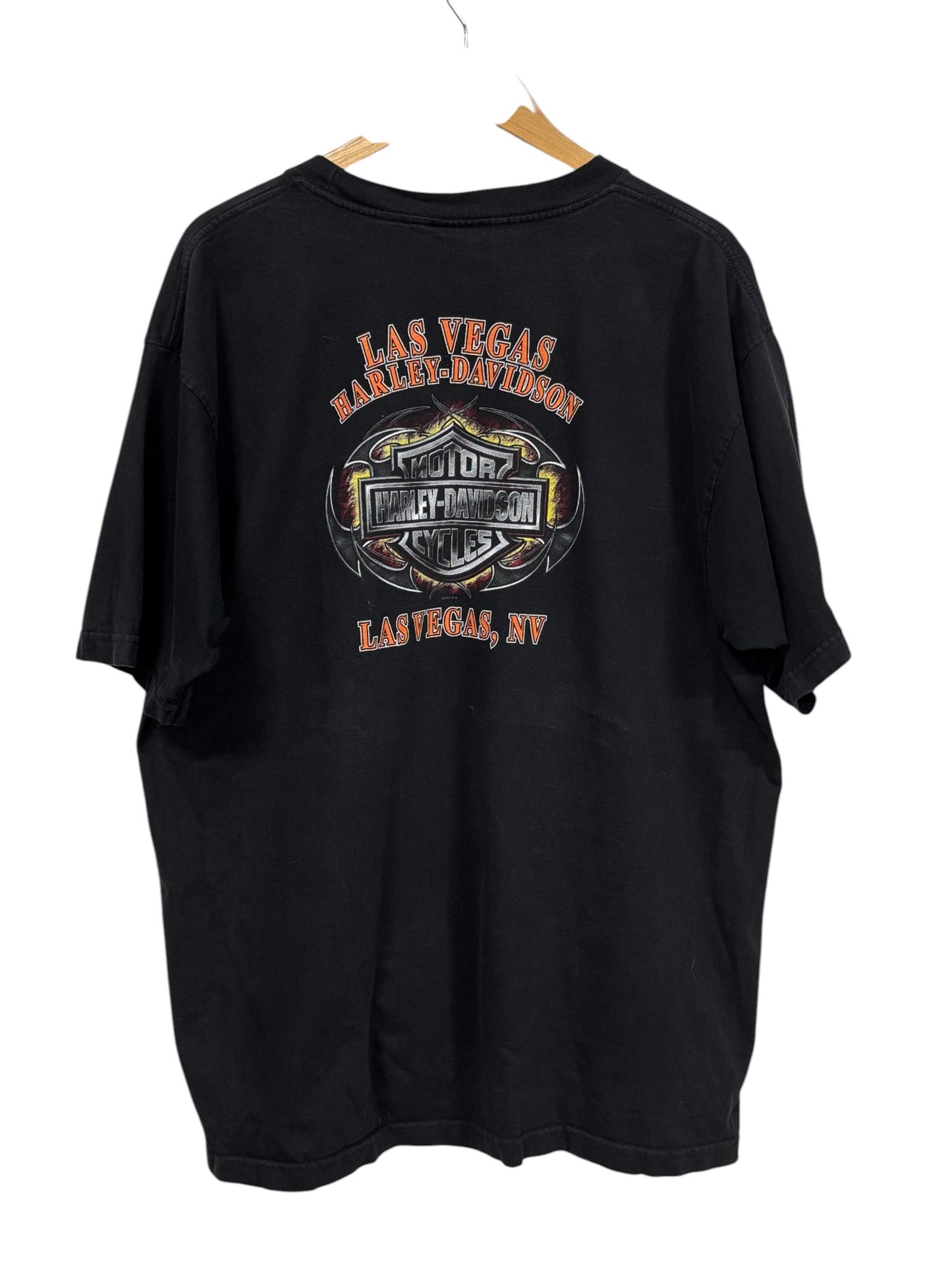 Vintage 00's Harley Davidson Las Vegas Nevada Biker Graphic Tee Size XXL