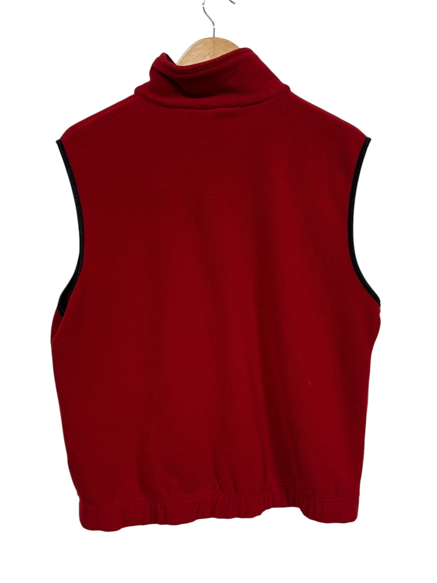 Vintage 90's Girls Kick Butt GKB Red Fleece Zip Up Vest Size Medium
