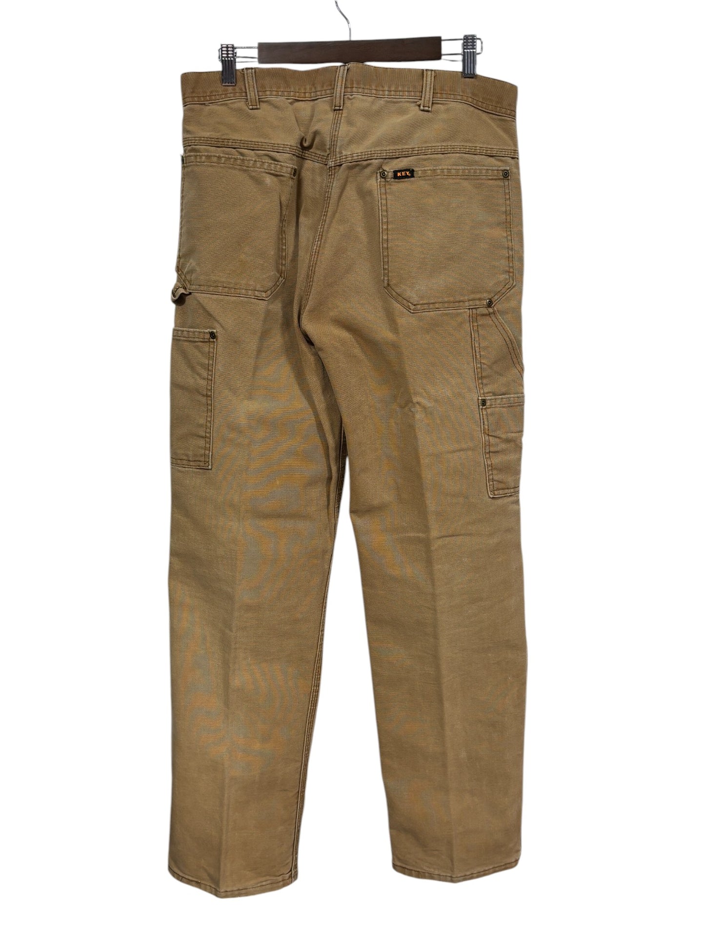 Vintage 90's Key Brown Double Knee Carpenter Pants Size 34x31