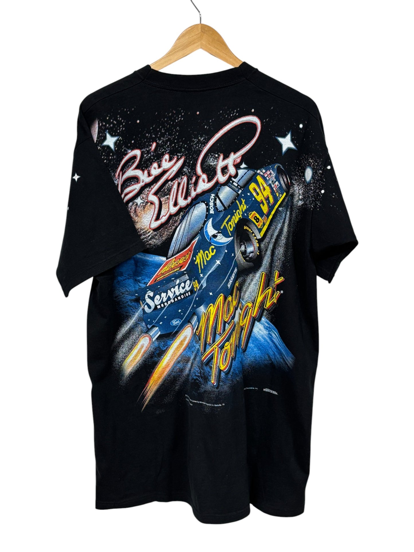 Vintage 90's Bill Elliot Mac Tonight McDonalds Racing Team NASCAR Tee Size XL