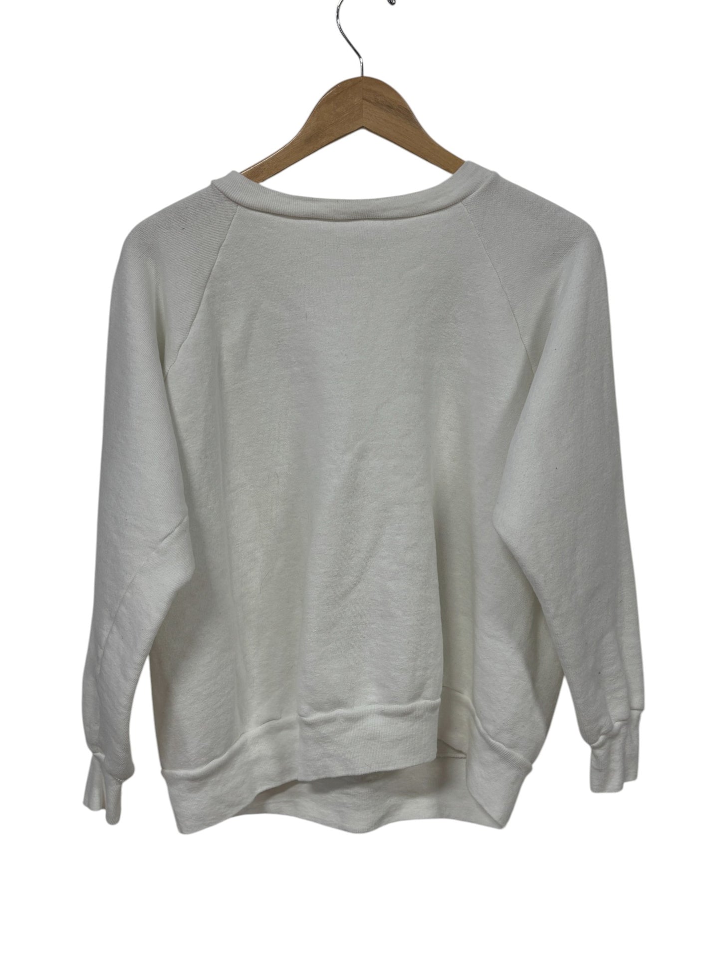 Vintage 80's Healthknit White Blank Crewneck Sweater Size XL