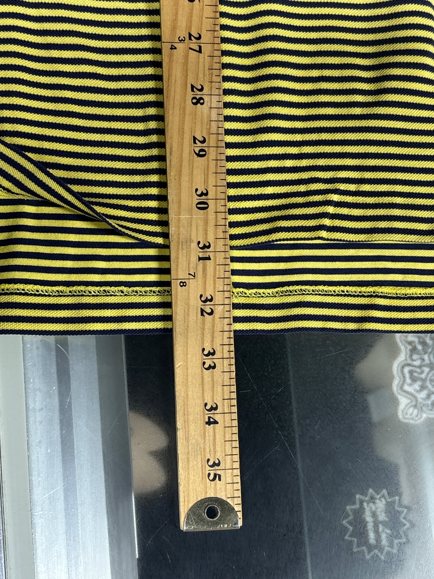 Polo Ralph Lauren Yellow Striped Polo Golf Shirt Size XL