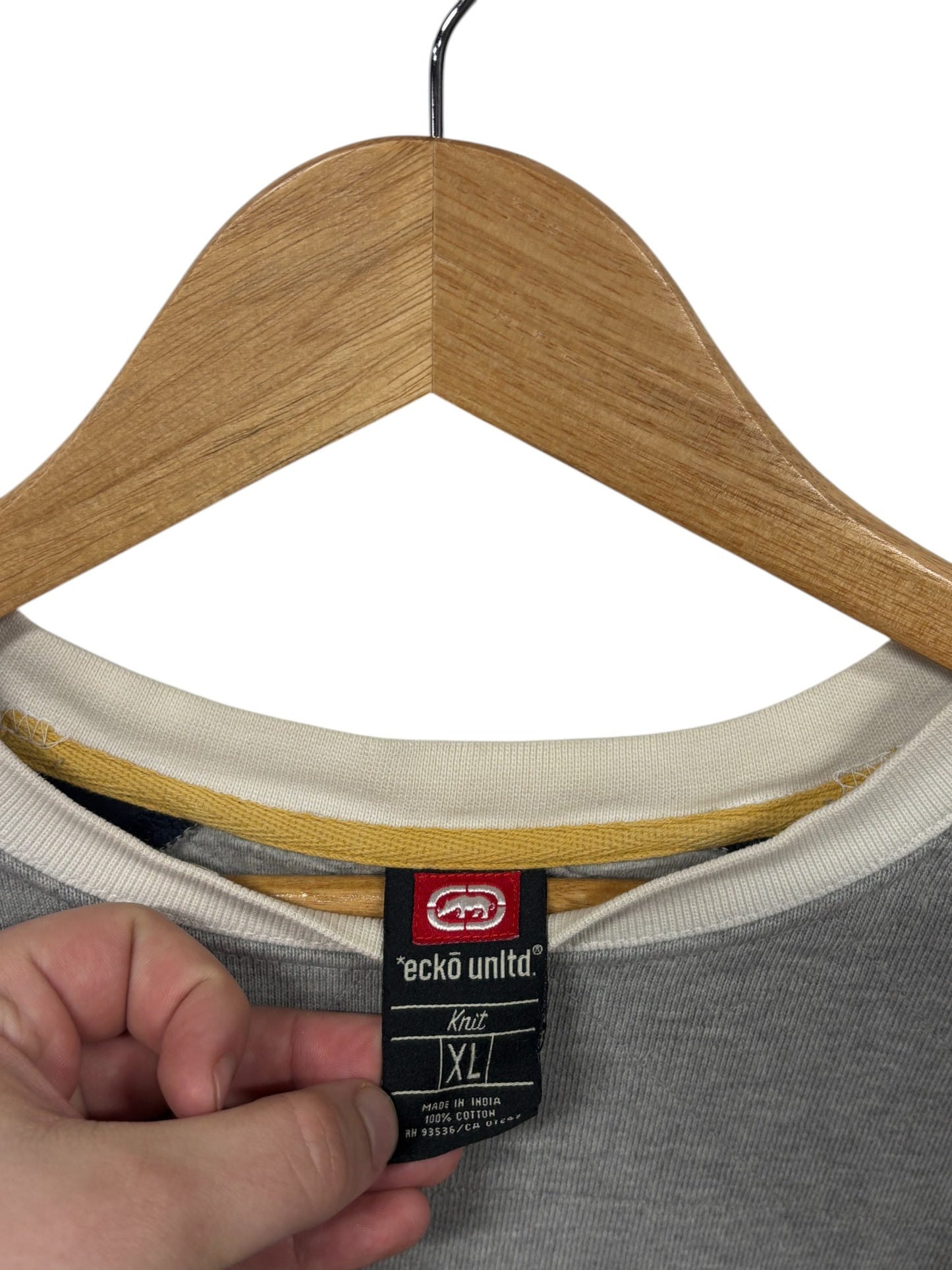 Vintage Y2K Ecko Unlimited Spell Out Crewneck Sweater Size XL