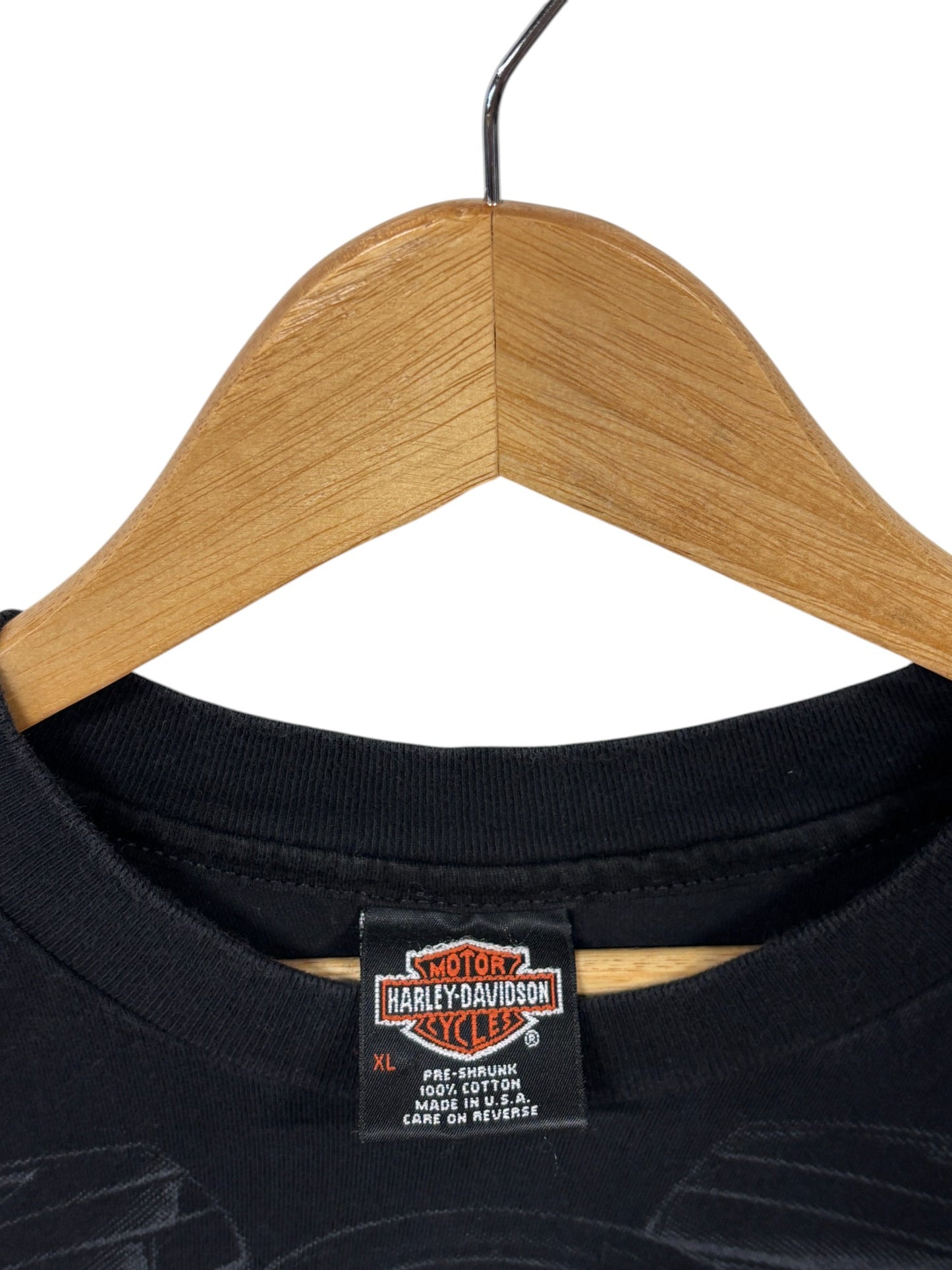 Vintage 90's Harley Davidson Spartan Great Falls Montana Biker Tee Size XL