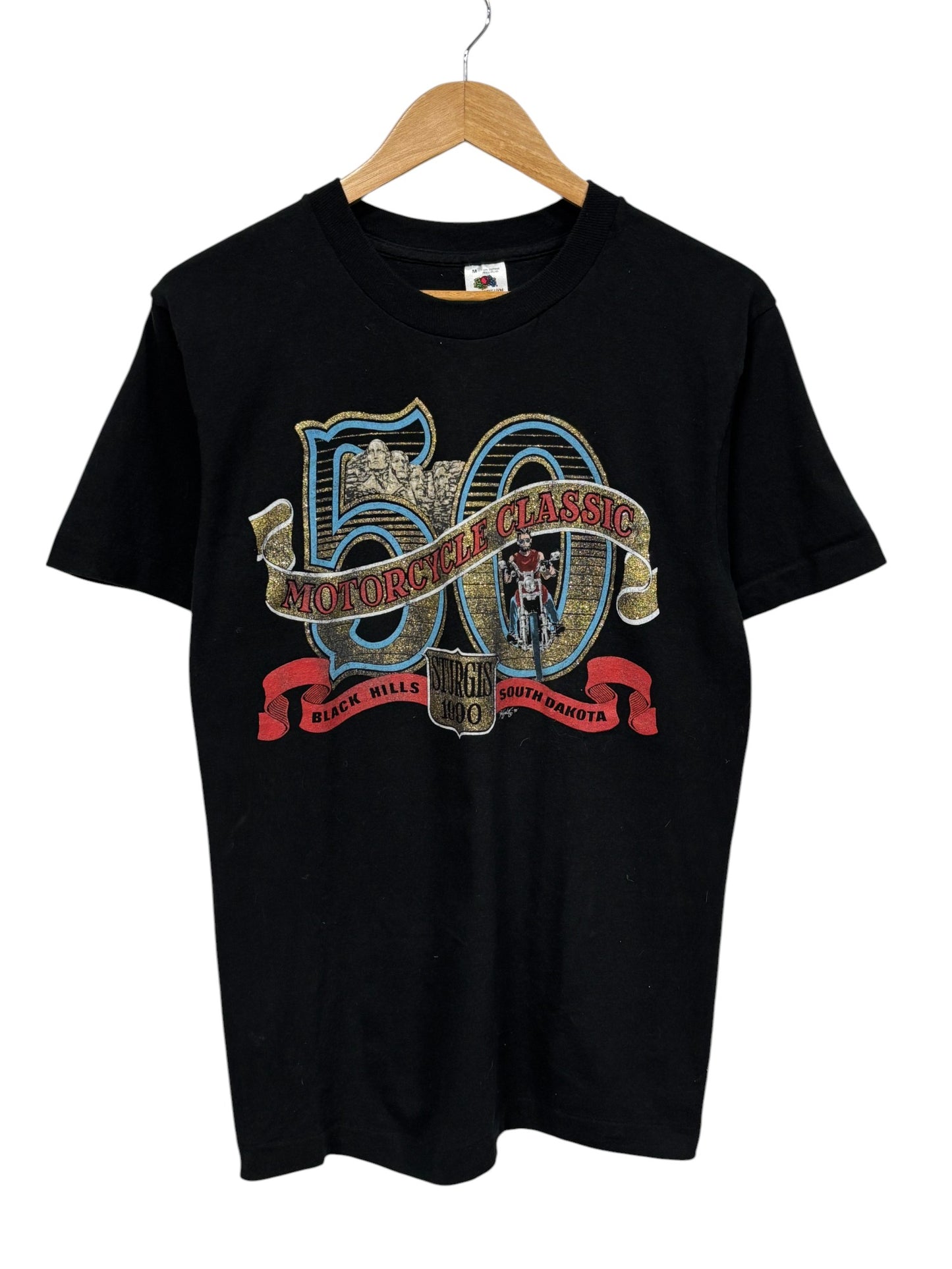 Vintage 1990 Sturgis Black Hills Biker Rally 50th Anniversary Tee Size Medium
