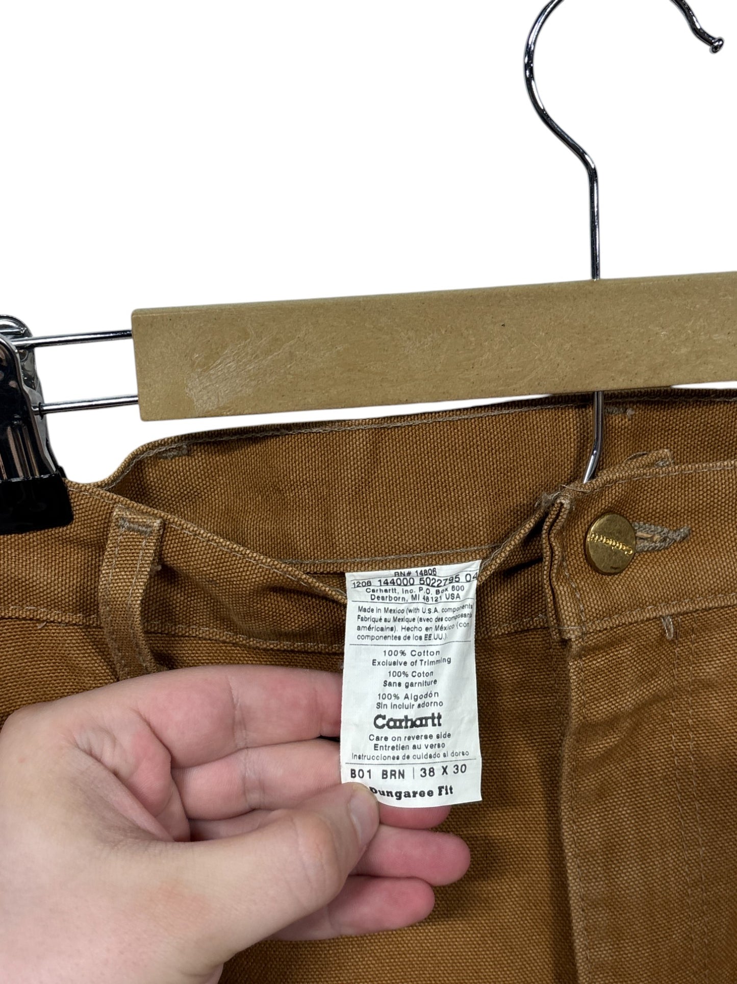 Vintage Carhartt Brown Double Knee Carpenter Pants Size 38x30