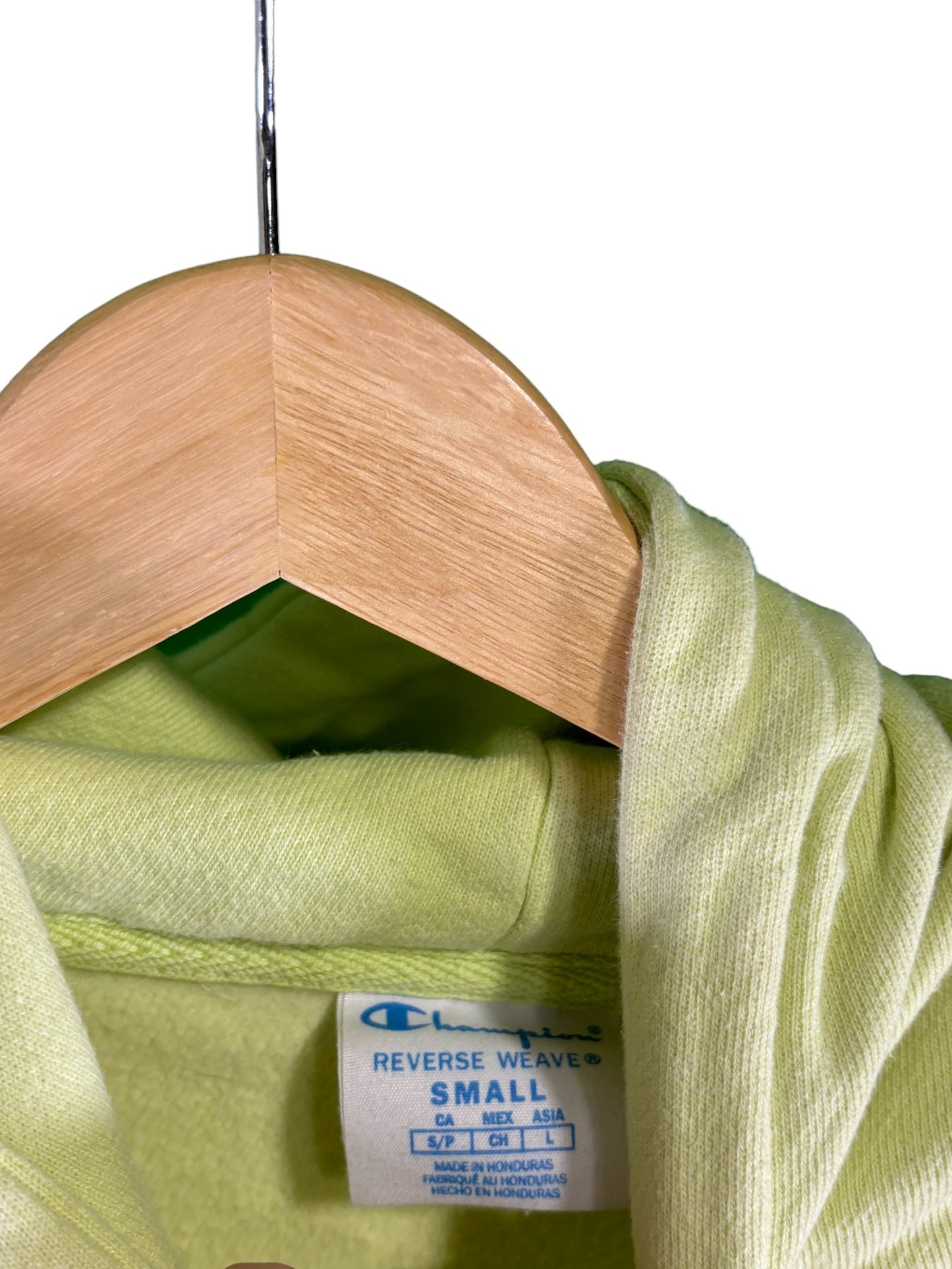 Vintage 00's Champion Reverse Weave Green Hoodie Size Small