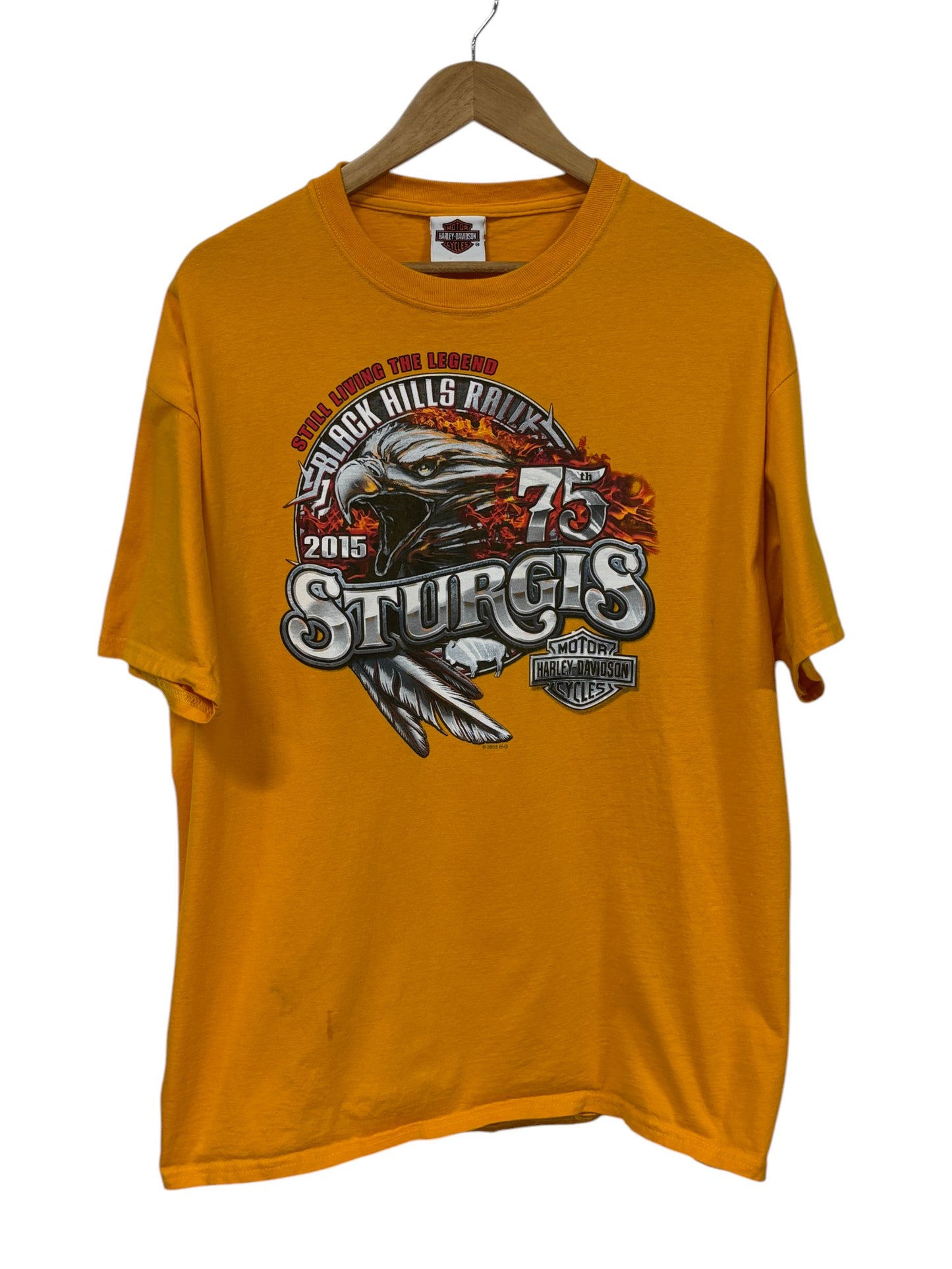 Harley Davidson 75th Sturgis Black Hills Rally Biker Tee Size XL