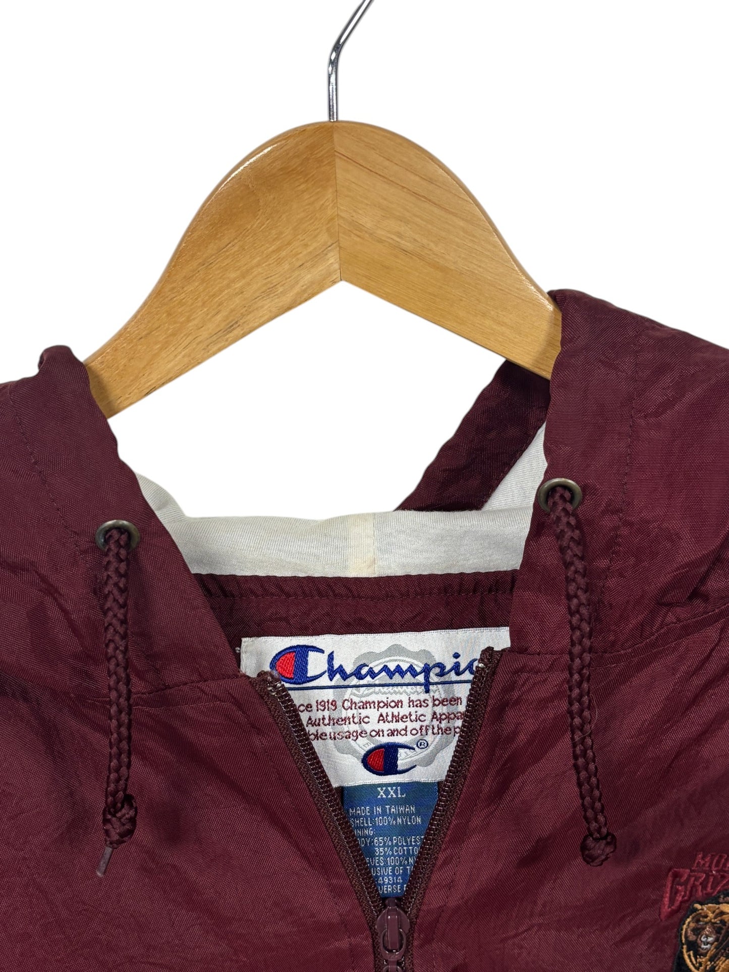 Vintage 90's Montana Grizzlies Quarter Zip Windbreaker Jacket Size XXL