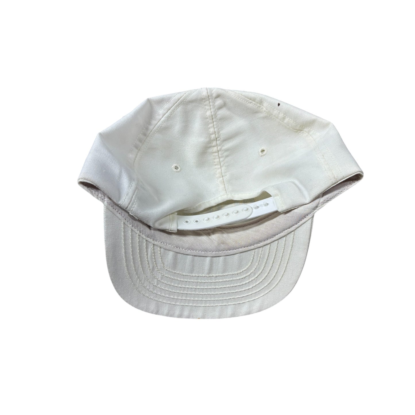 Vintage 90's Navy Spellout White Snapback Hat