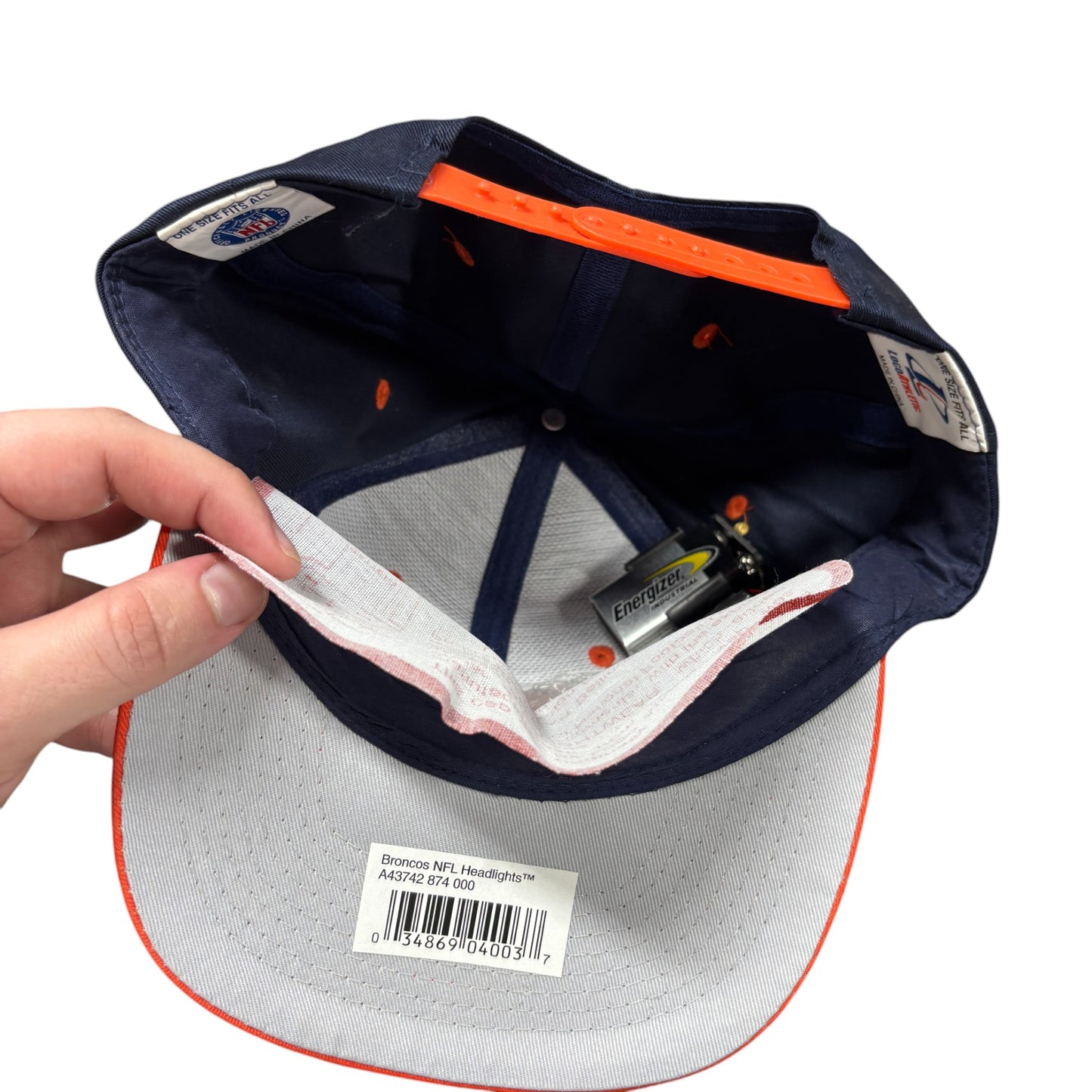 Vintage Logo Athletic Denver Broncos Headlamp Snapback Hat