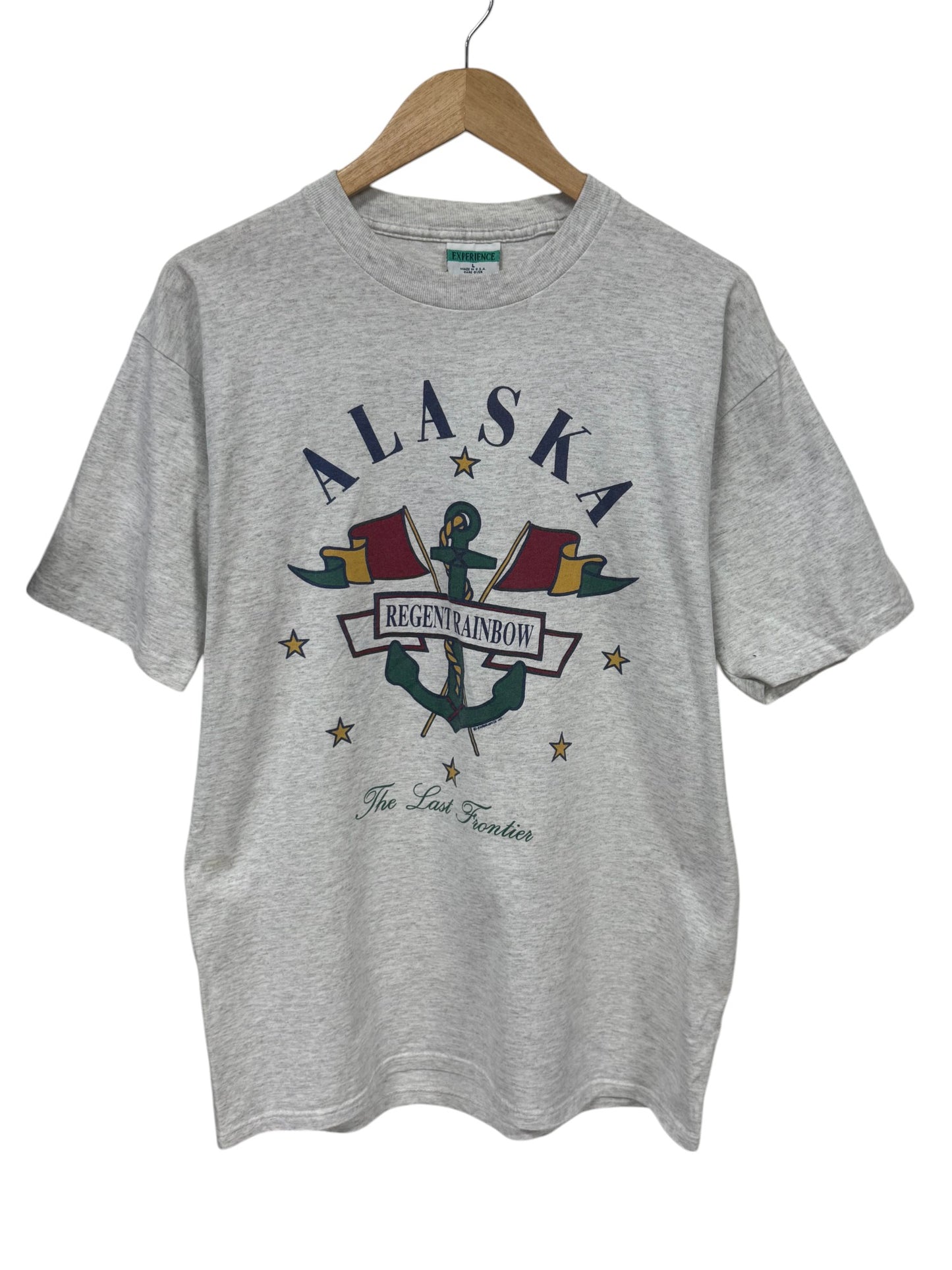 Vintage 90's Alaska The Last Frontier Graphic Tee Size Large
