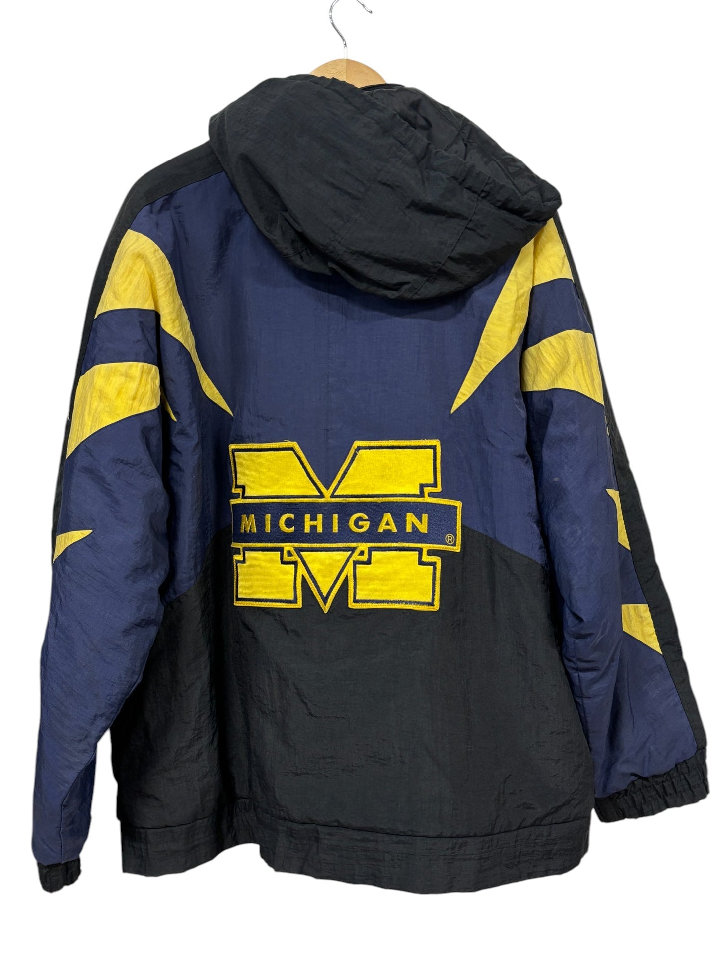 Vintage 90's Apex One Michigan Wolverines Puffer Jacket Size XL
