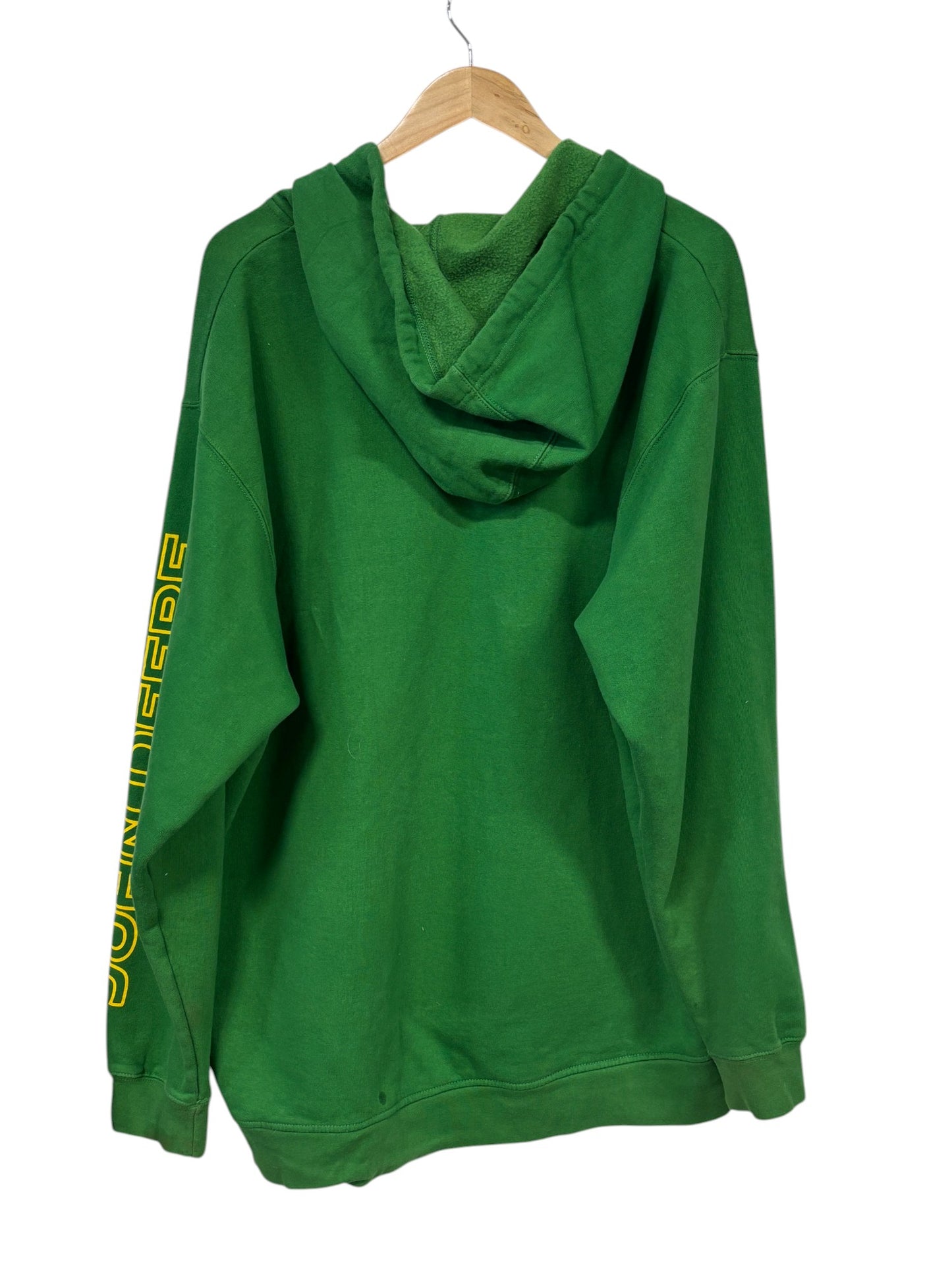John Deere Classic Green Logo Zip Up Hoodie Size XXL