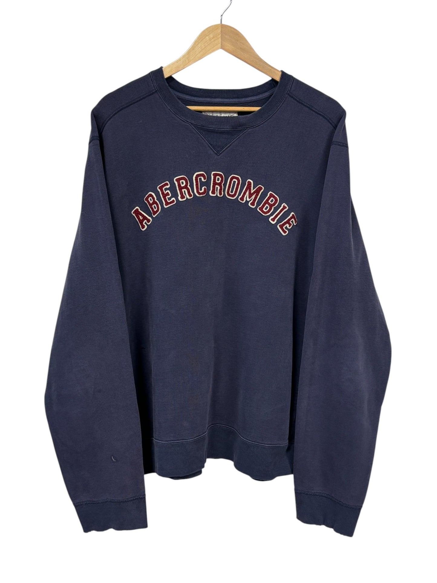 Abercrombie and Fitch Arc Spell Out Navy Blue Sweater Size XXL