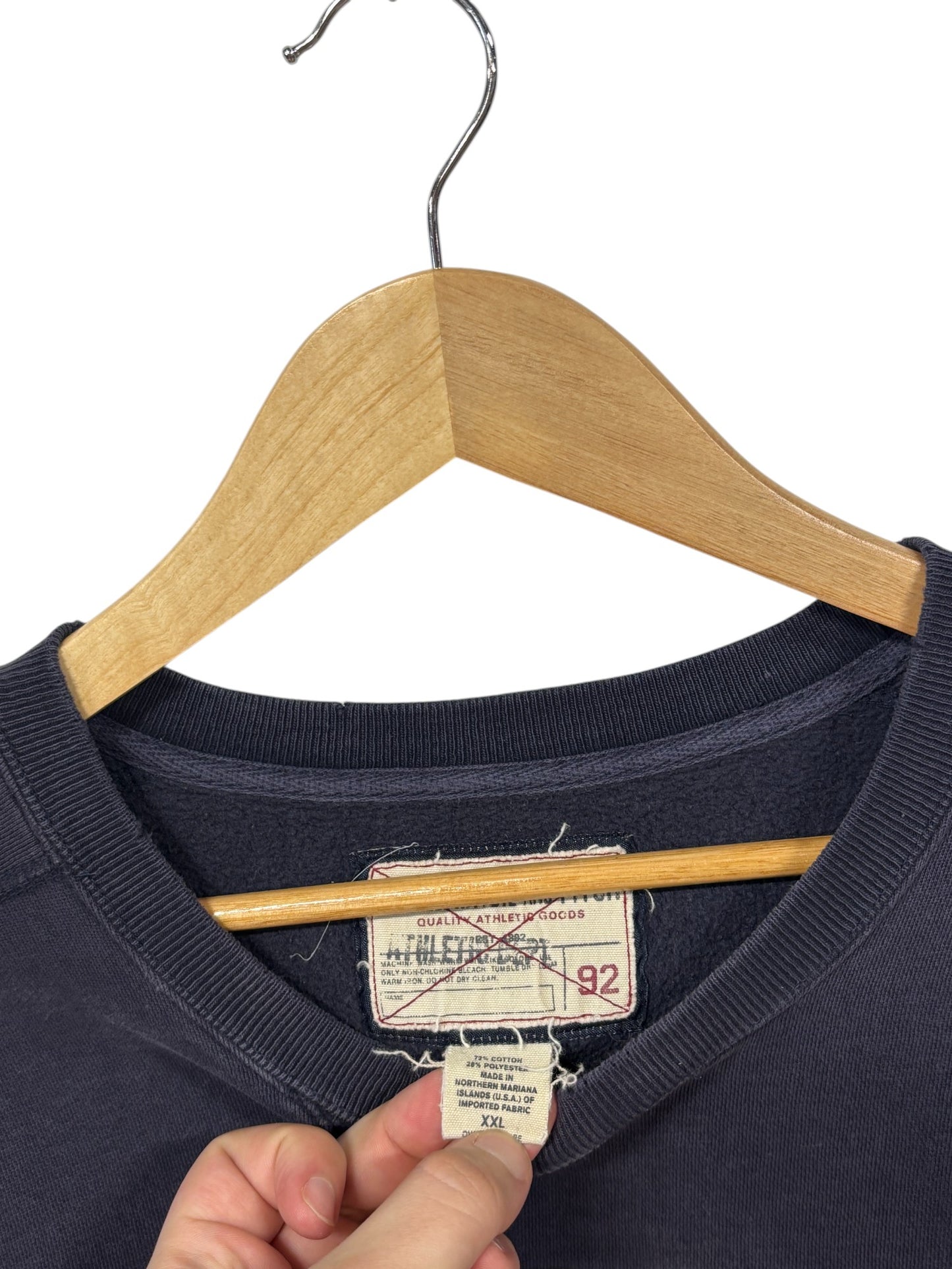 Abercrombie and Fitch Arc Spell Out Navy Blue Sweater Size XXL