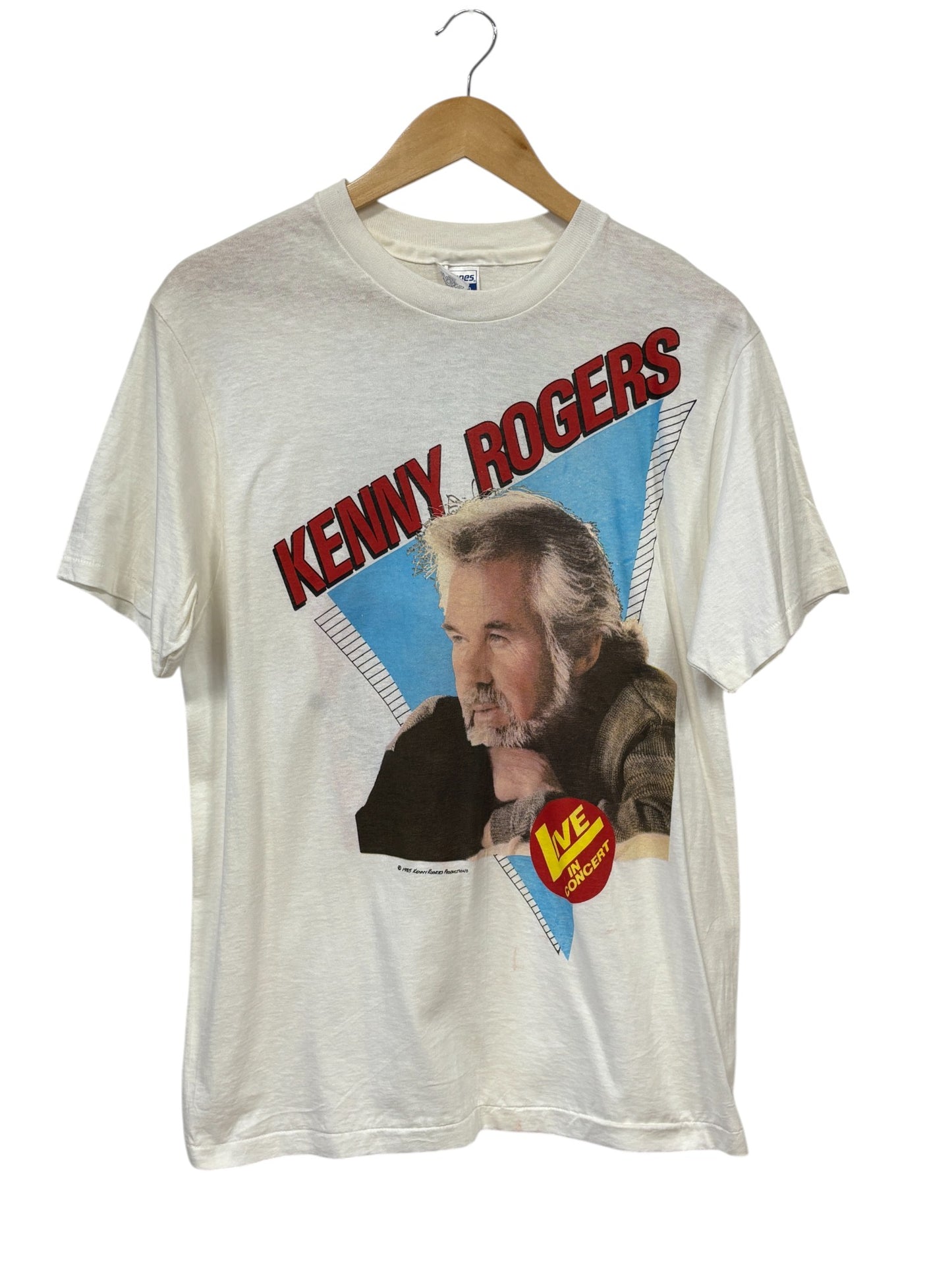 Vintage 1986 Kenny Rogers Live In Concert The Gambler Promo Tee Size Large