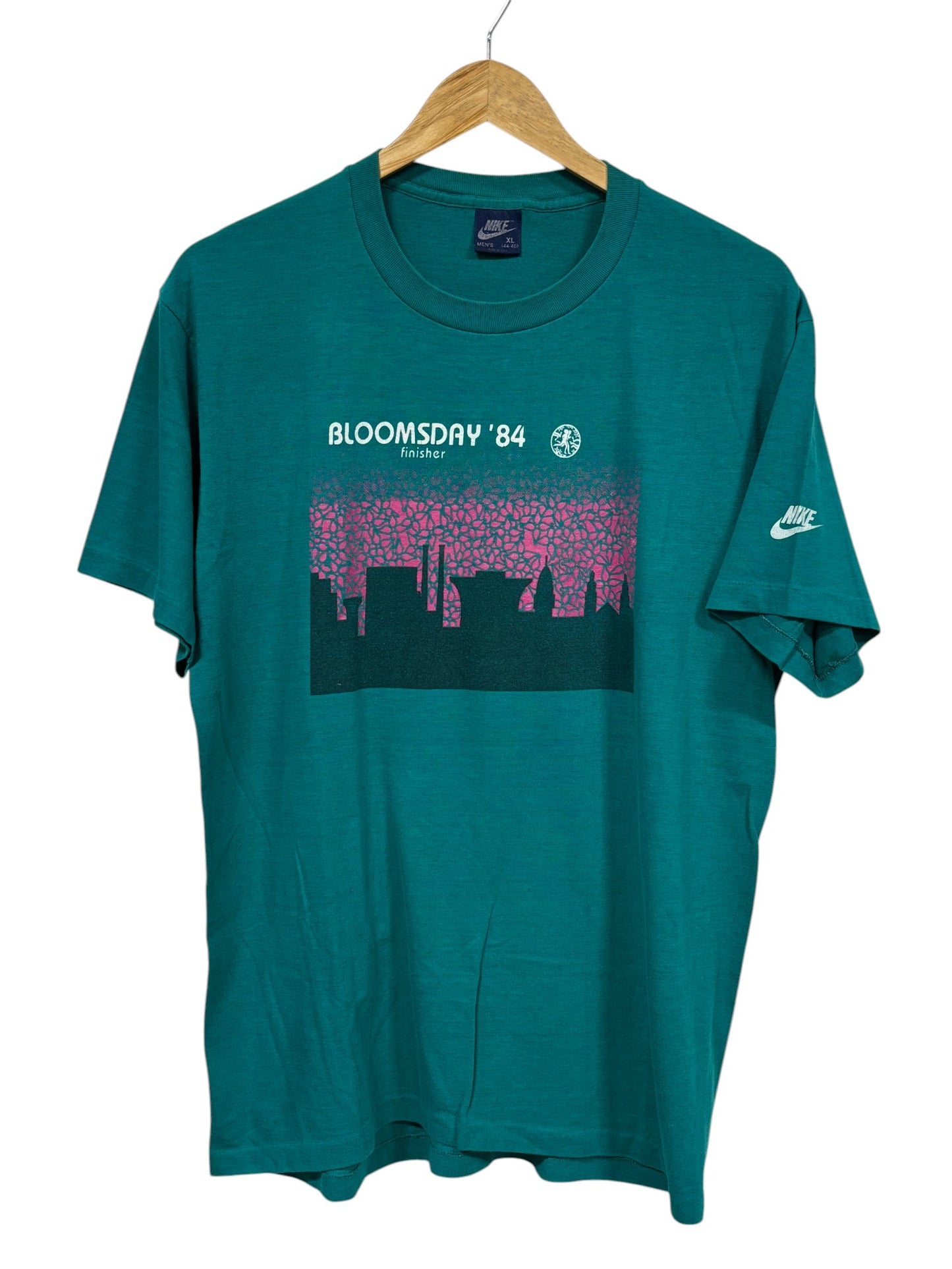 Vintage 1984 Nike Blue Tag Bloomsday Marathon Finisher Tee Size Large