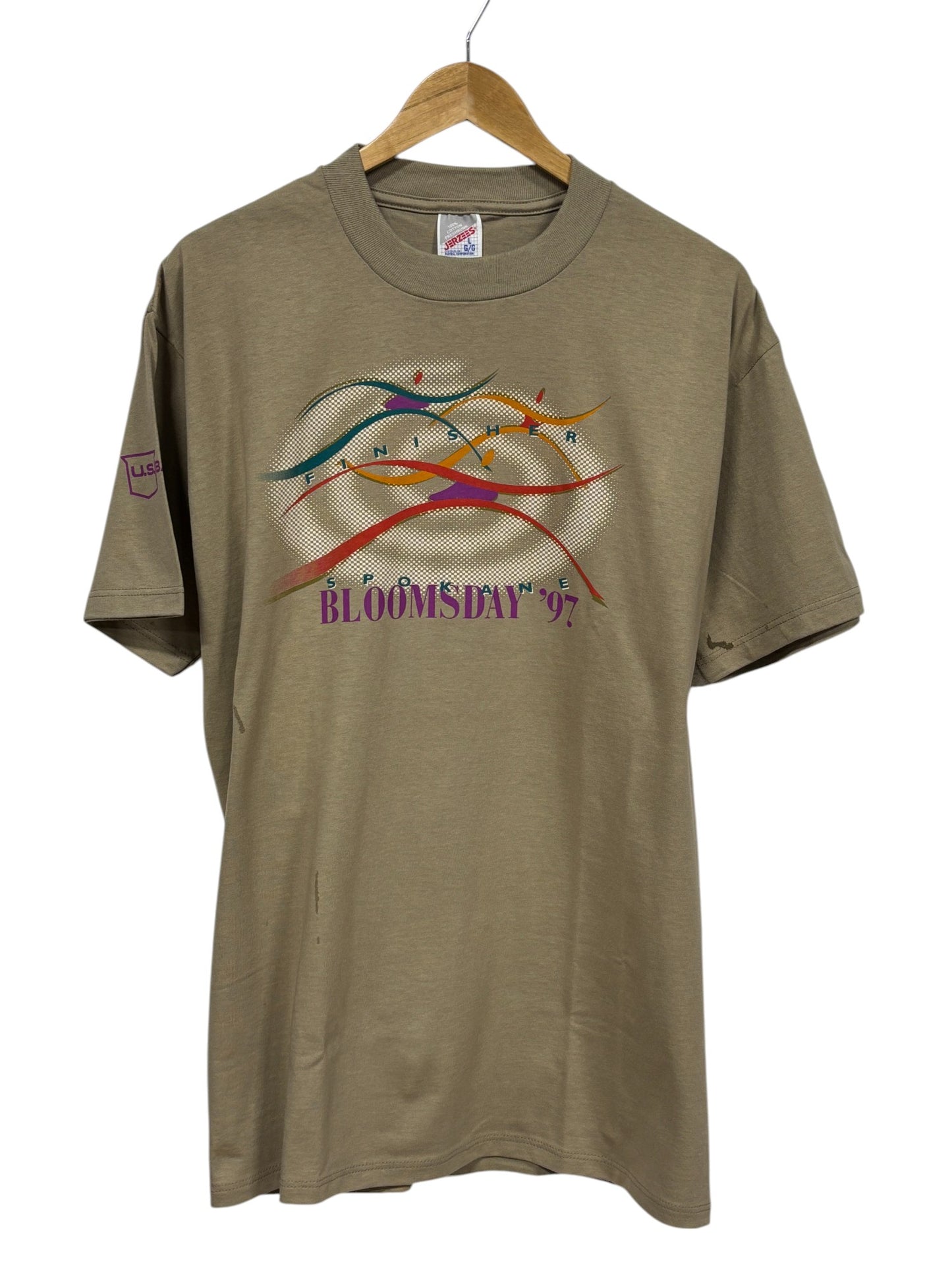 Vintage 1997 Bloomsday Marathon Spokane Washington Graphic Tee Size Large