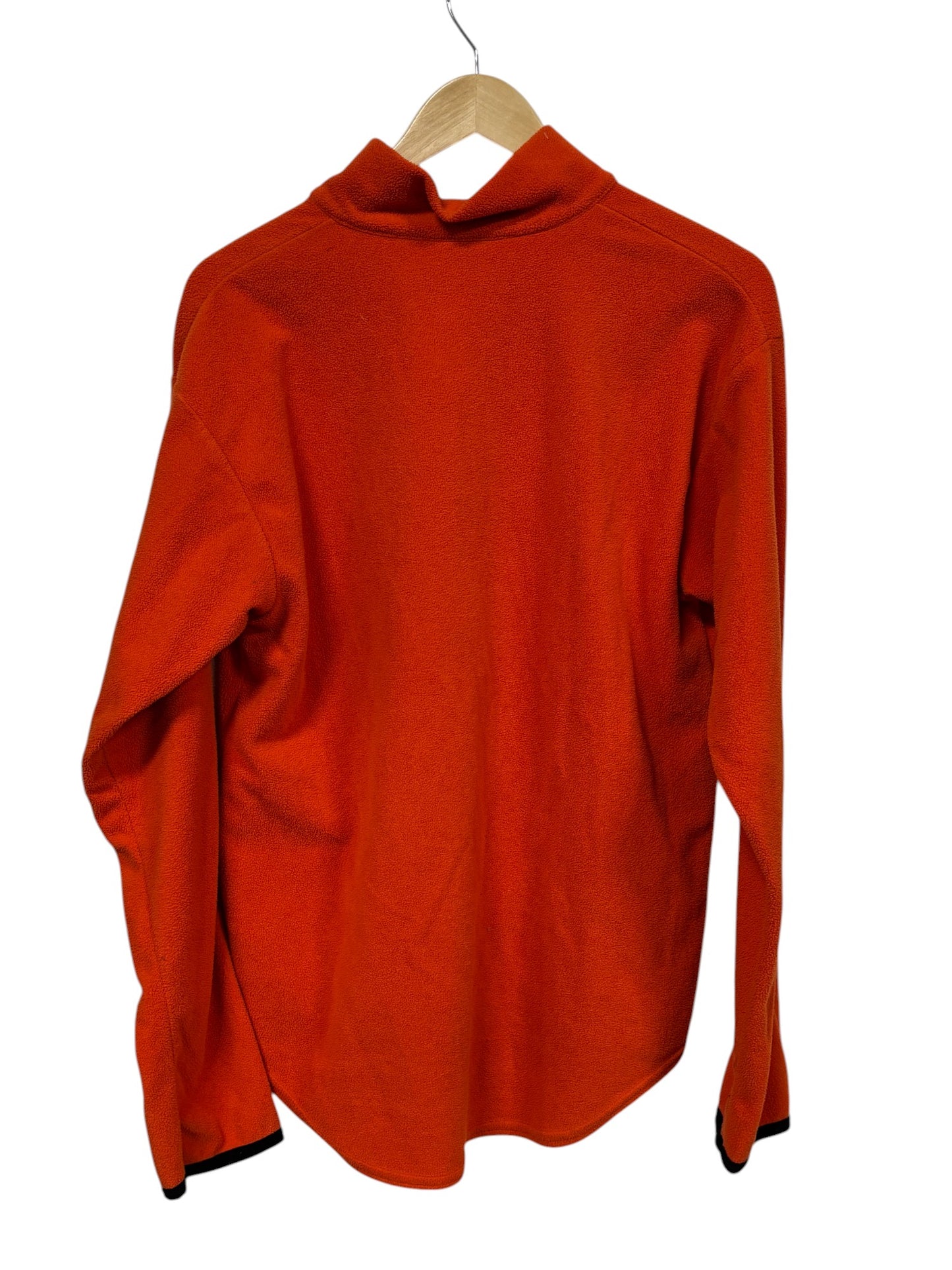 Vintage 90's Nike Orange Small Swoosh Logo Quarter Zip Sweater Size Medium