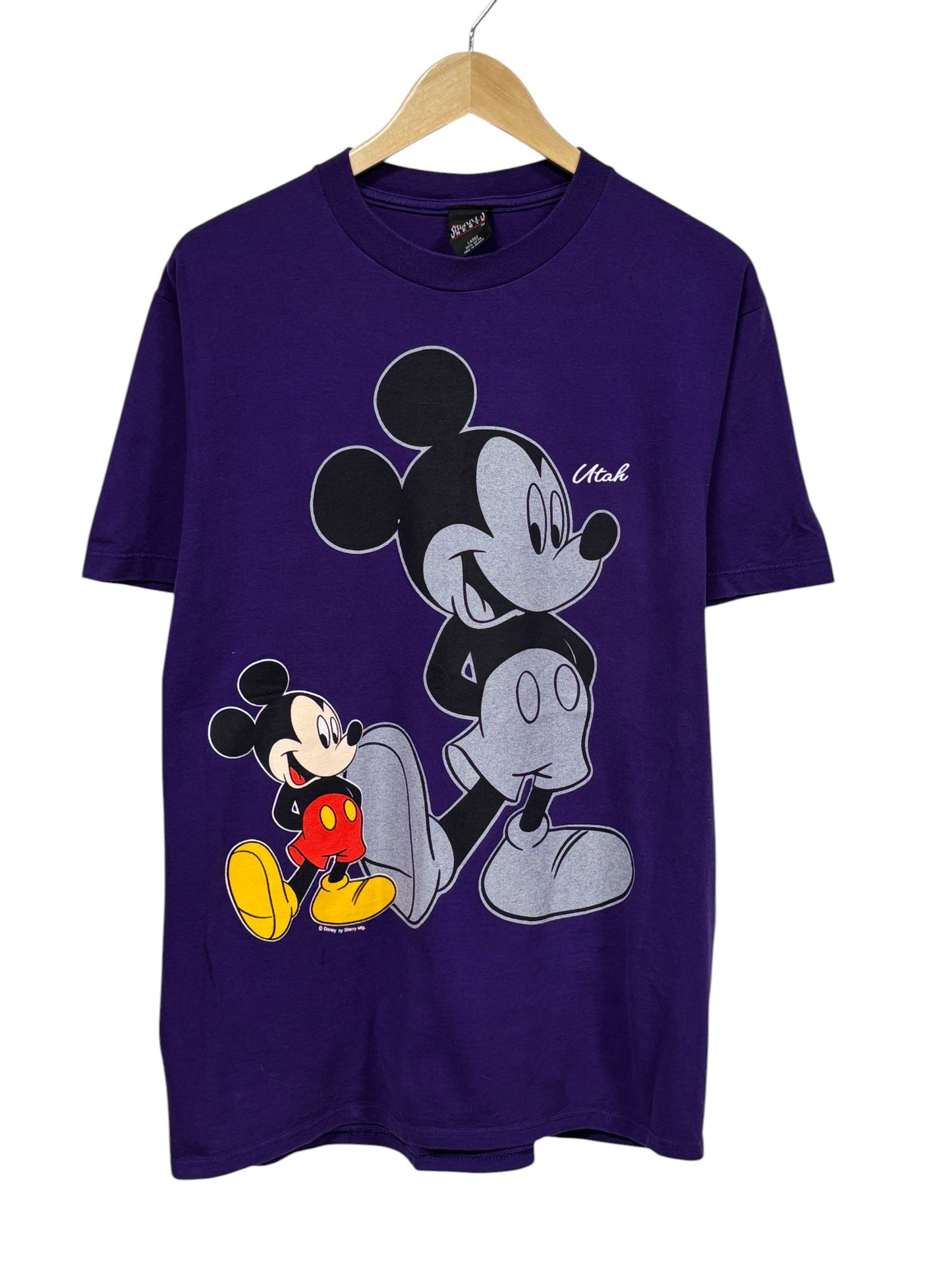 Vintage 90's Sherry's Best Mickey Mouse Utah Cartoon Tee Size Large