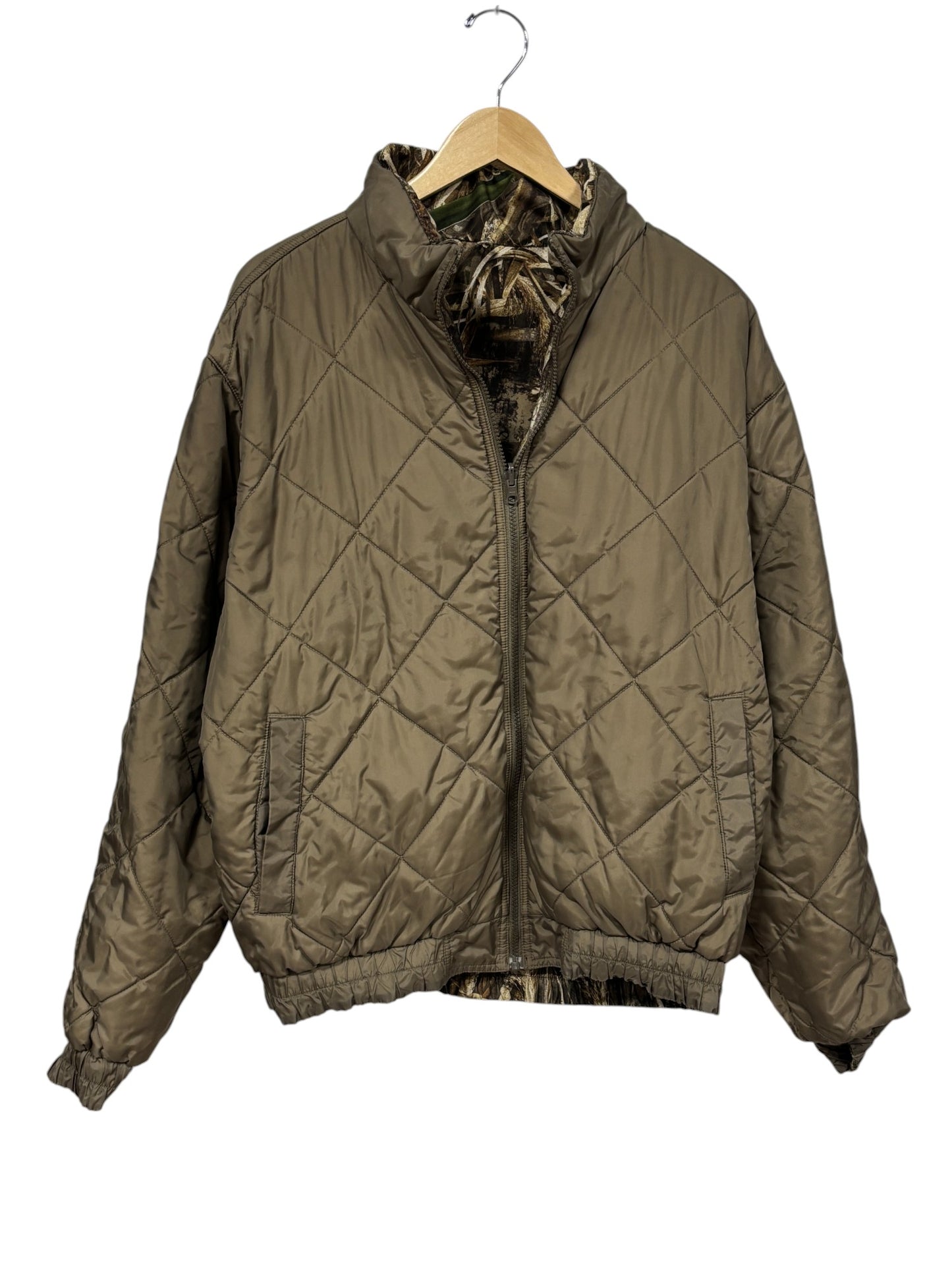 Vintage Realtree Camo Reversible Woodland Camo Hunting Jacket Size XL