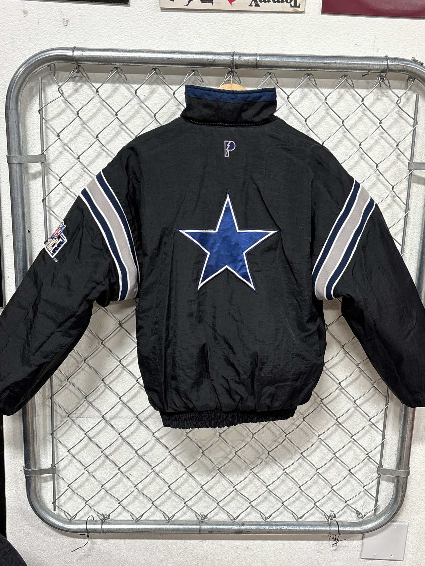 Vintage 90's Pro Player Dallas Cowboys Reversible Puffer Jacket Size Youth XL