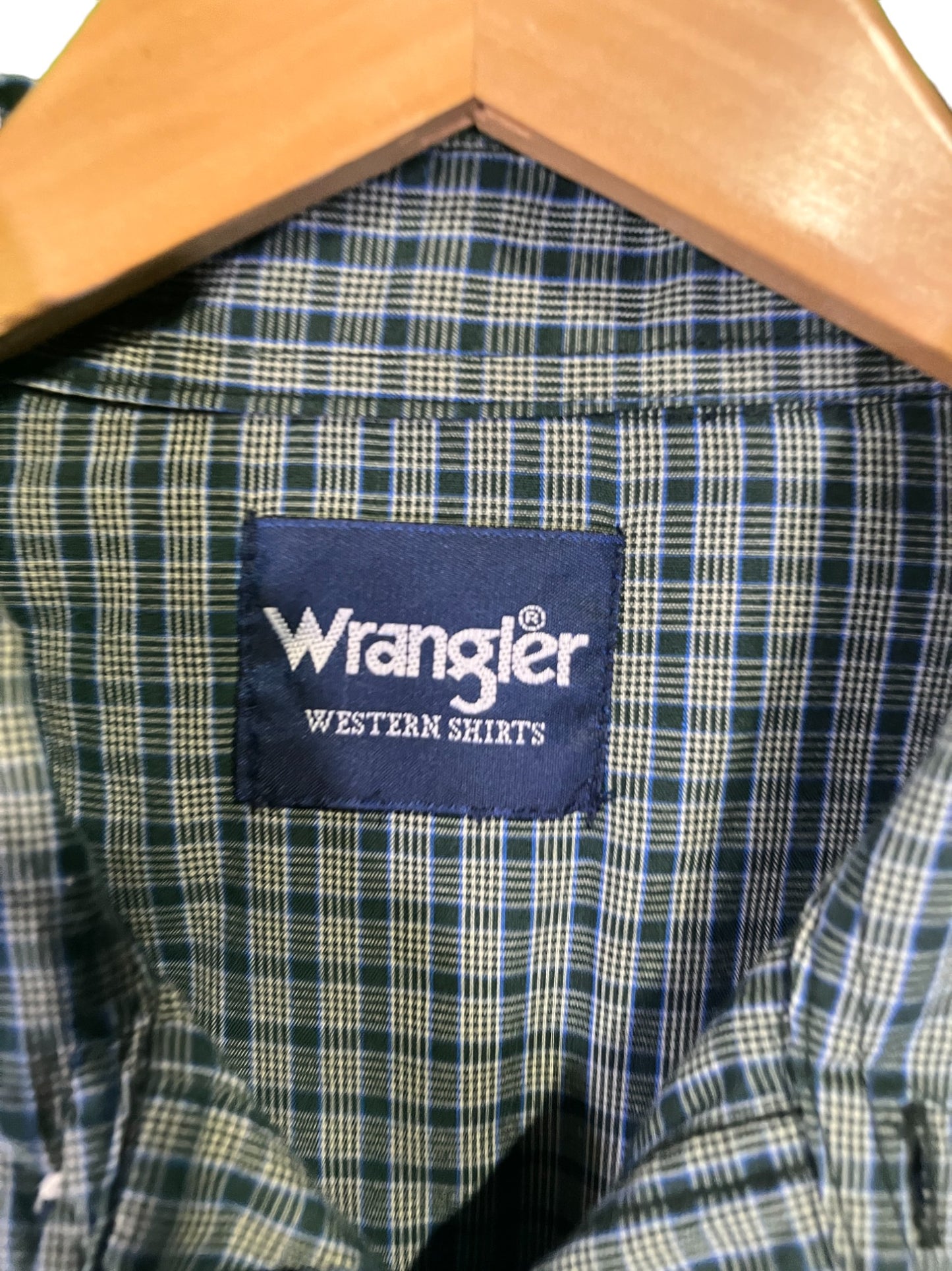 Vintage Wrangler Pearl Snap Brushpopper Western Button Up Size XL