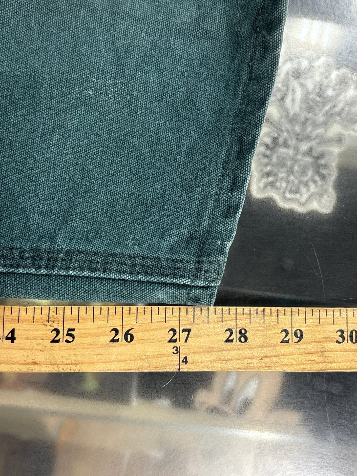 Vintage 90's Carhartt Heart Green Union Made Carpenter Pants Size 36x28
