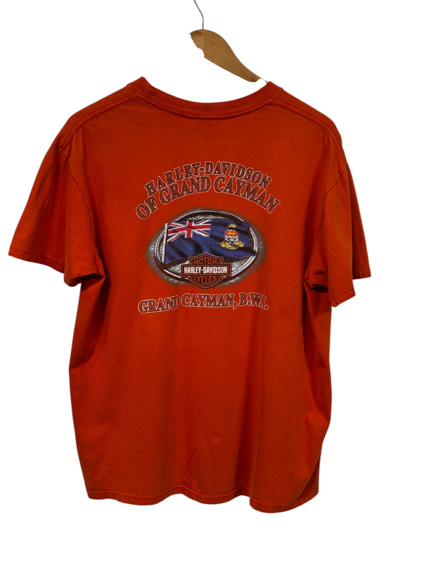 Harley Davidson Grand Cayman Islands Biker Graphic Tee Size Large