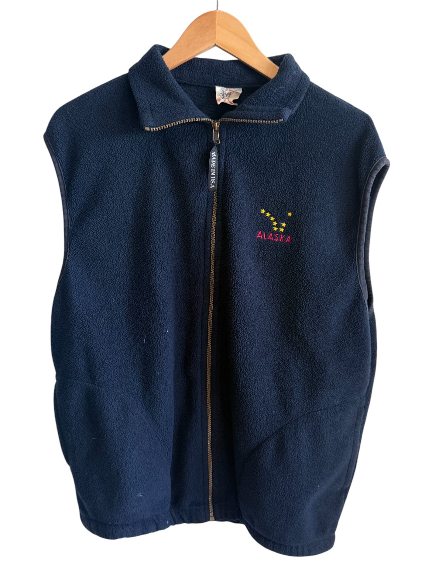 Vintage 90's Alaska Fleece Zip Up Vest Size Large