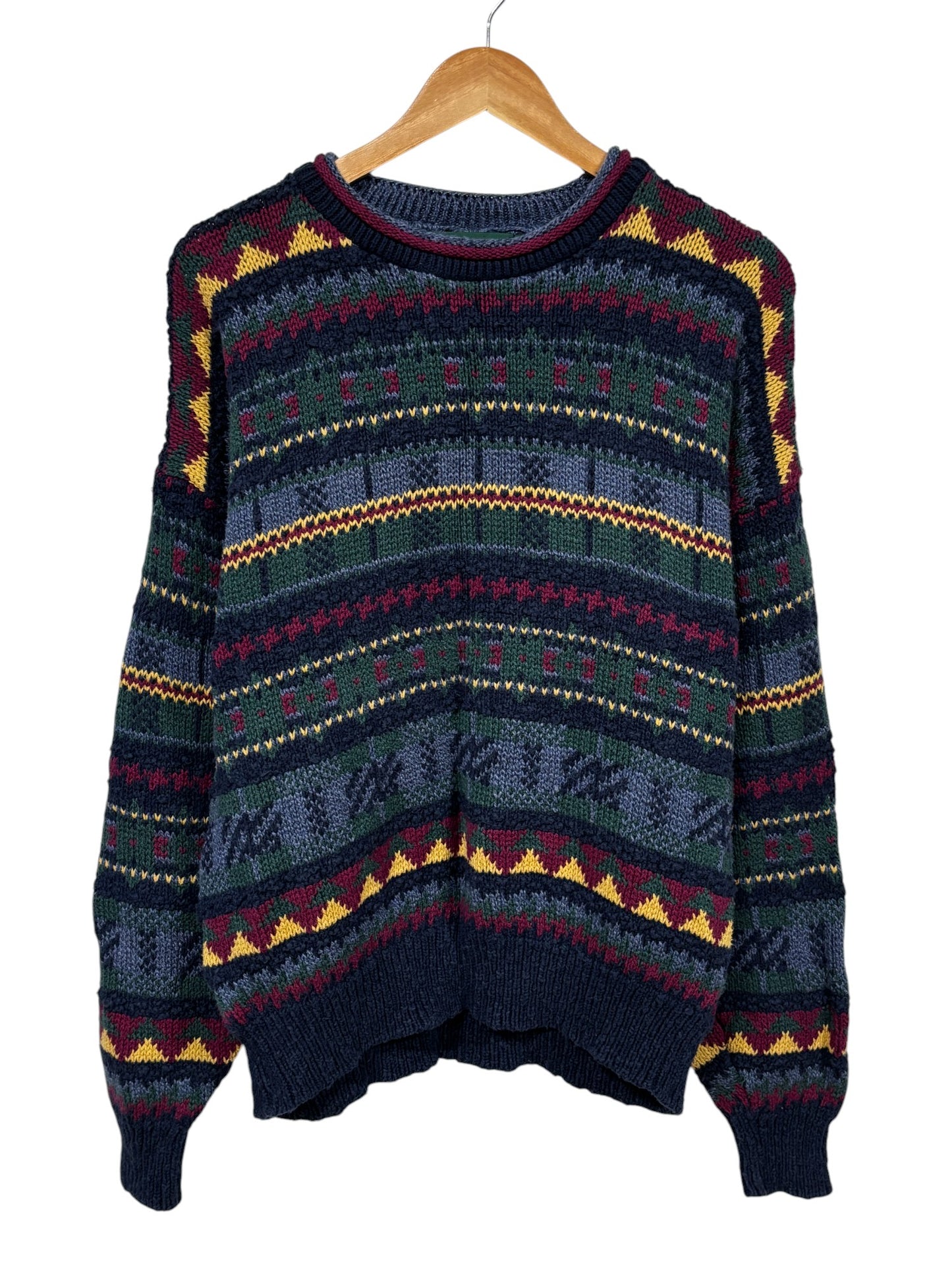 Vintage Sutter and Grant Geometric Knit Sweater Size Large
