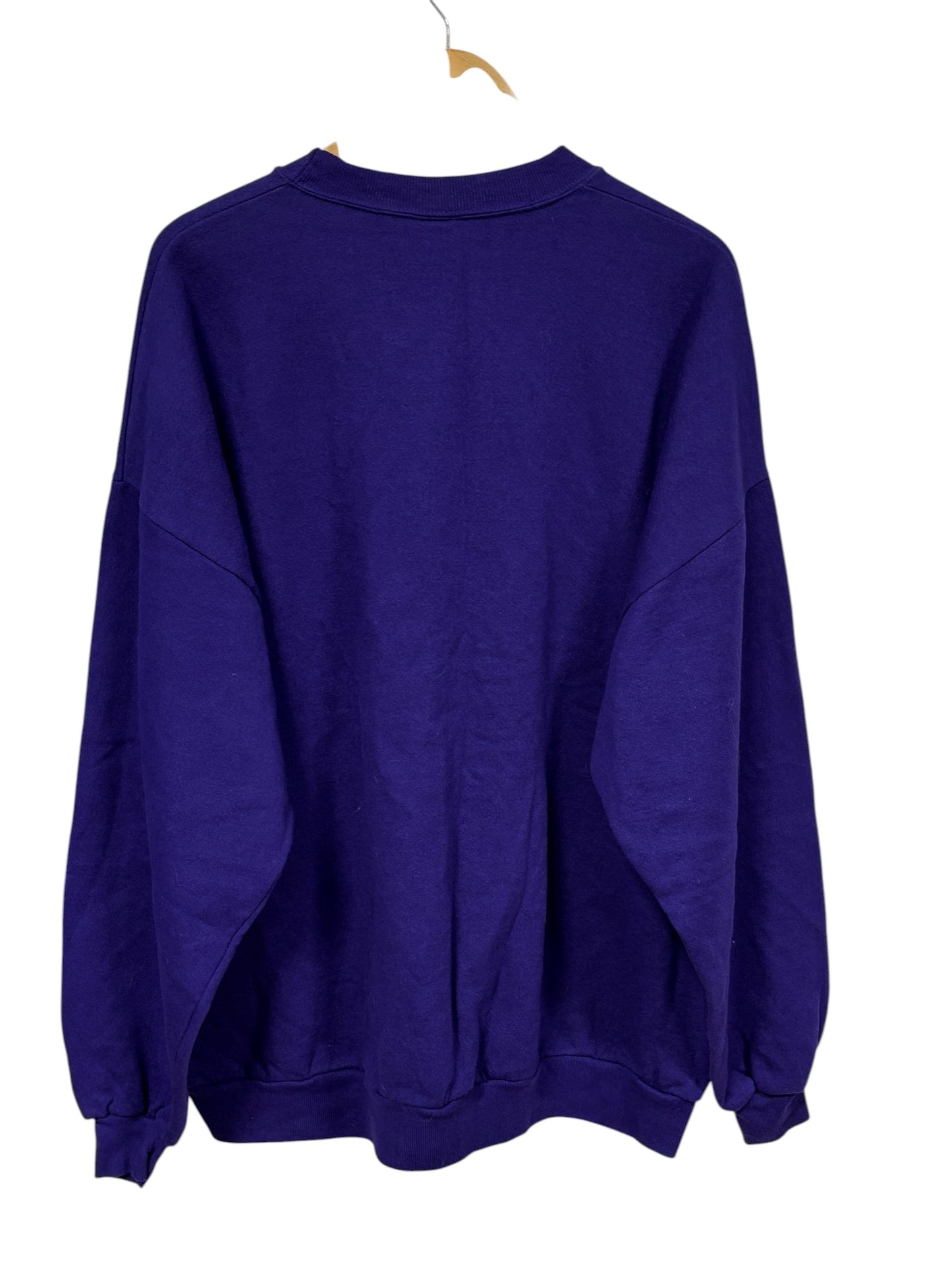 Vintage 90's Jerzees Made in USA Purple Blank Crewneck Sweater Size 3XL