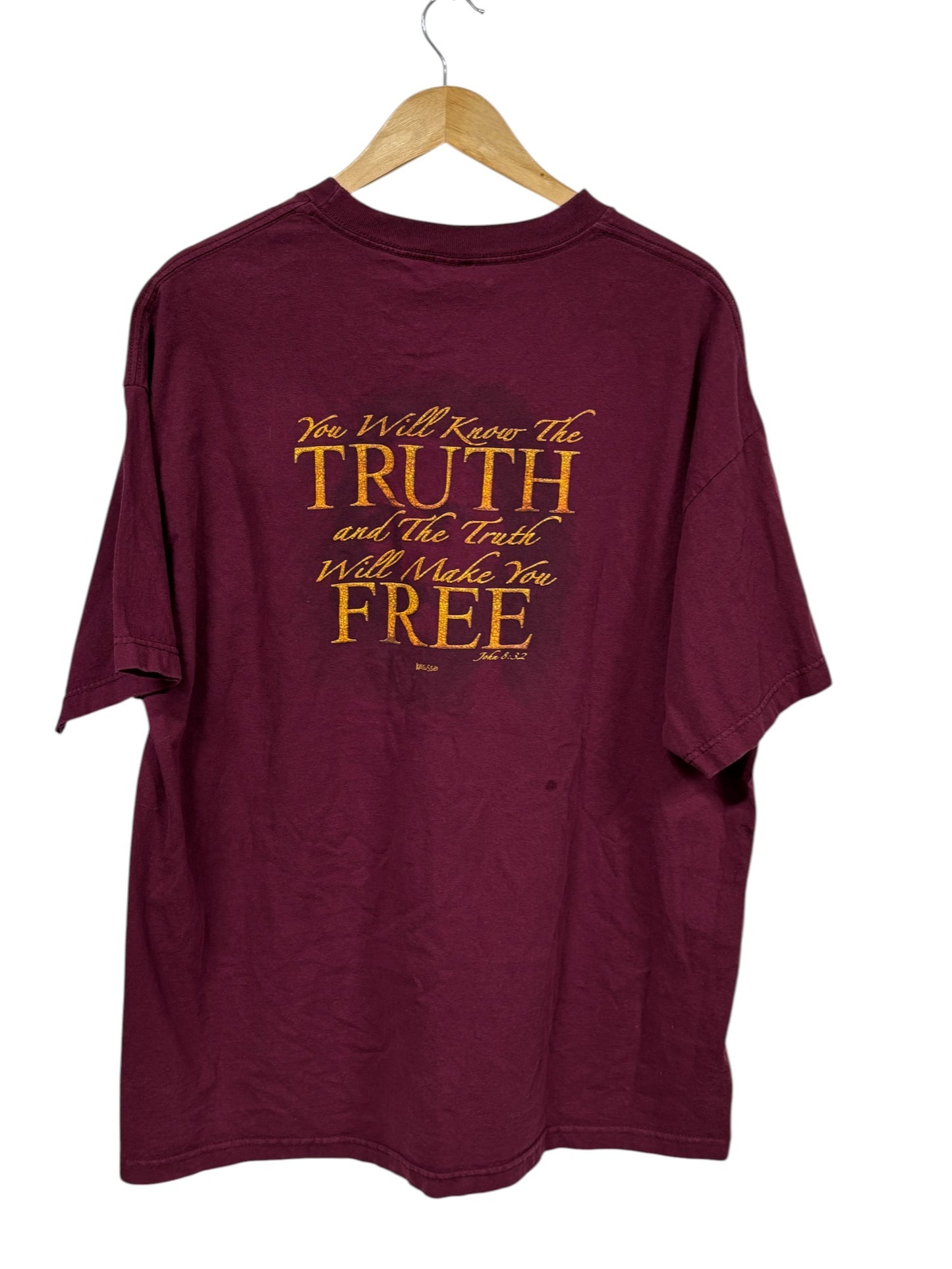 Vintage Y2K Da Vinci Code Divine God Parody Religion Tee Size XXL