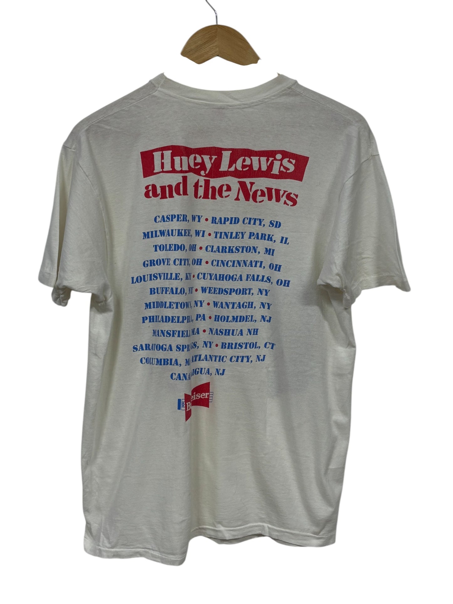 Vintage 1991 Huey Lewis and the News Concert Tour Tee Size Large