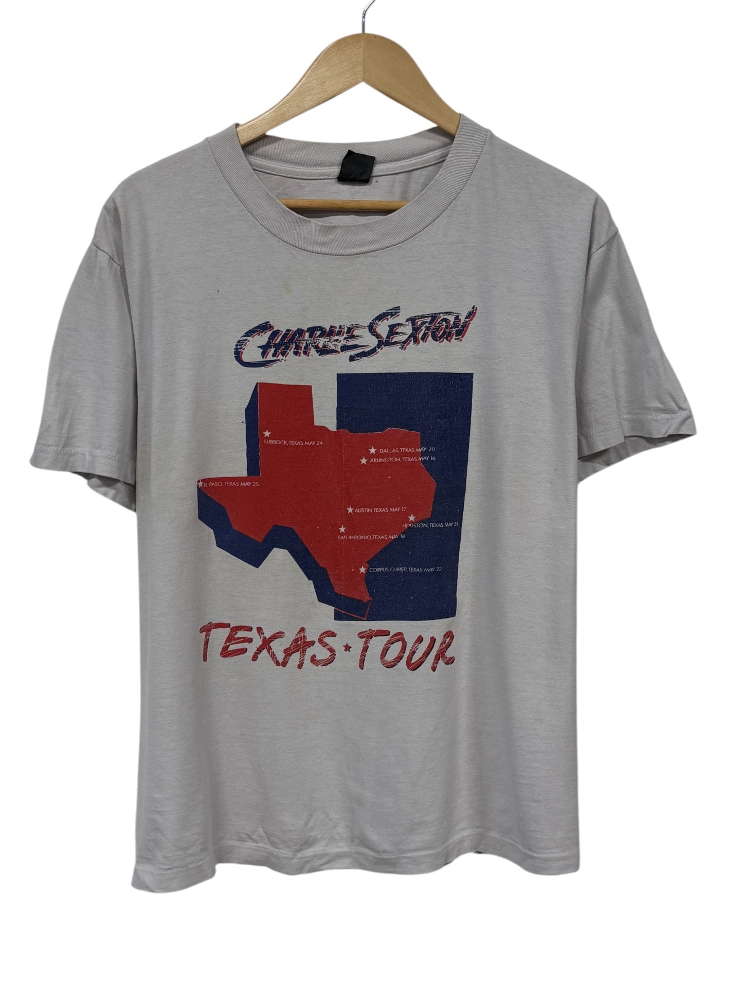 Vintage 80's Charlie Sexton Texas Tour Country Music Band Tee Size Large