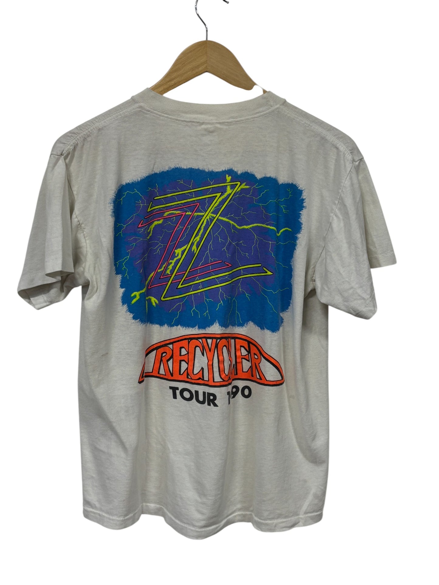 Vintage 1990 ZZ Top Recycler Tour Concert Band Tour Tee Size Large