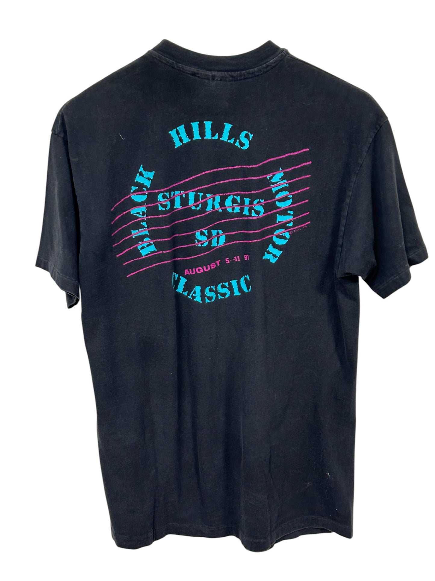 Vintage 1991 Harley Davidson Sturgis Black Hills Biker Tee Size Large