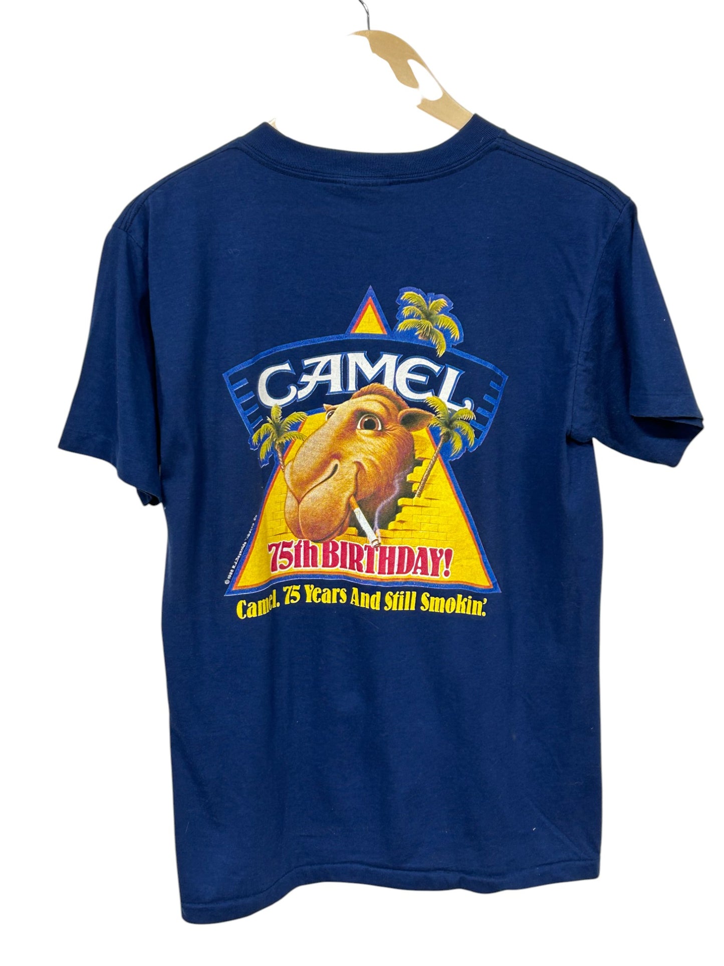 Vintage 80's Camel Cigarettes 75th Birthday Promo Tee Size Large