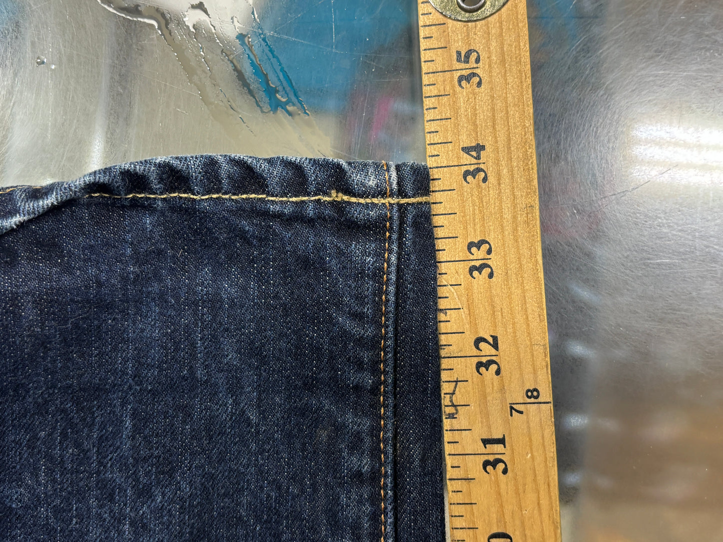 Y2K Abercrombie & Fitch Button Fly Dark Wash Denim Jeans Size 34x34