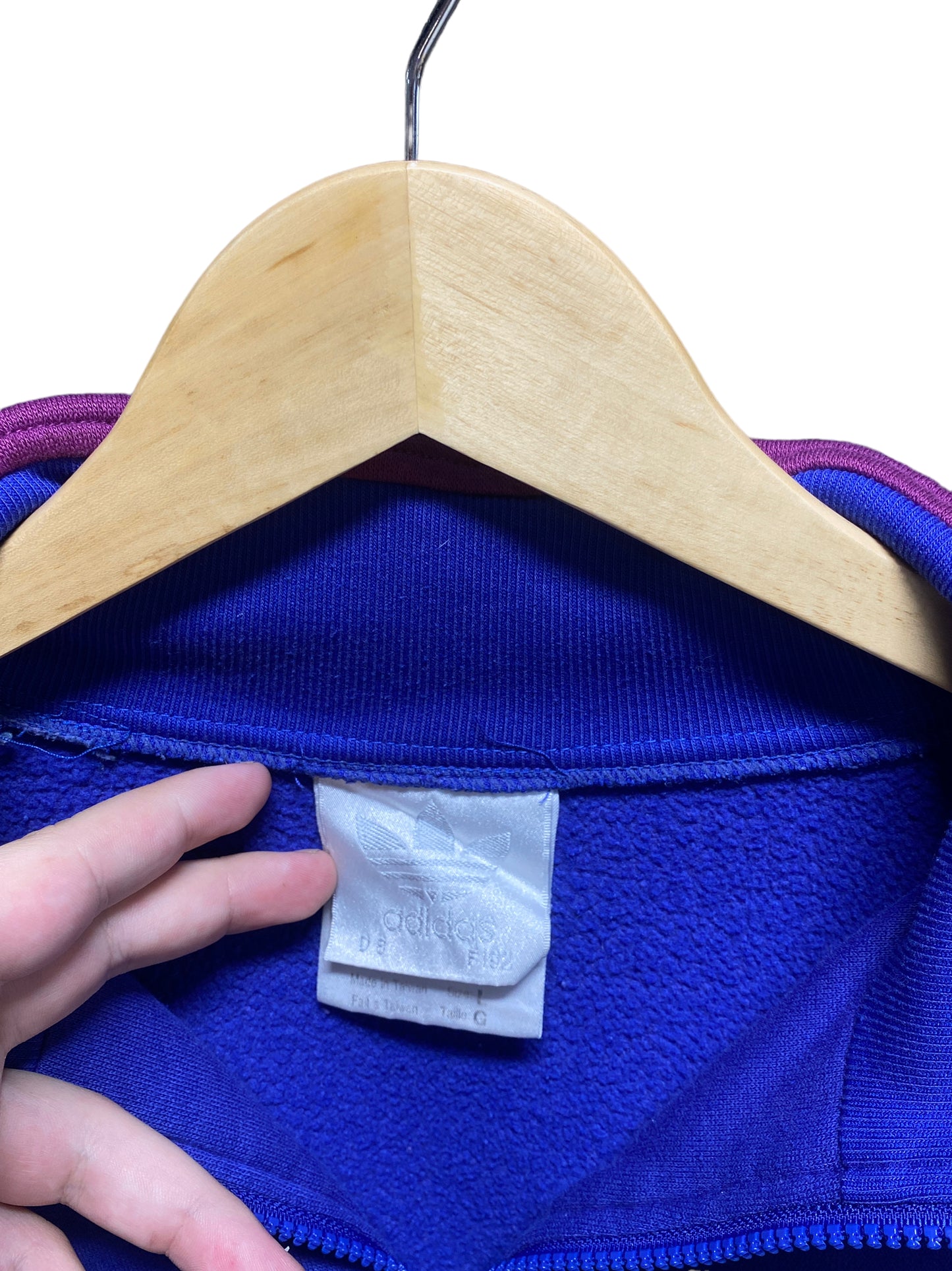 Vintage 90's Adidas Team Quarterzip Sweater Size Large