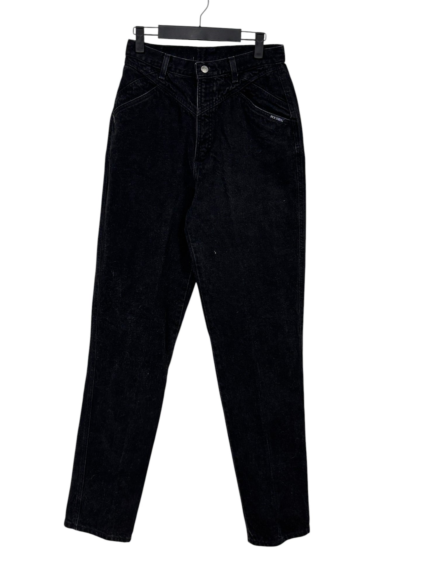 Vintage Rocky Mountain Women's High Waisted Black Denim Jeans Size 28x36