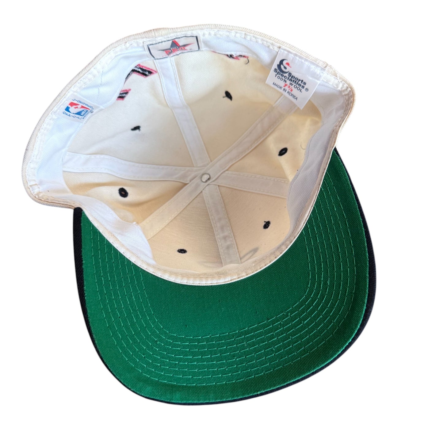 Vintage 90's Sports Specialties Miami Heat NBA Logo Fitted Hat 7 3/8